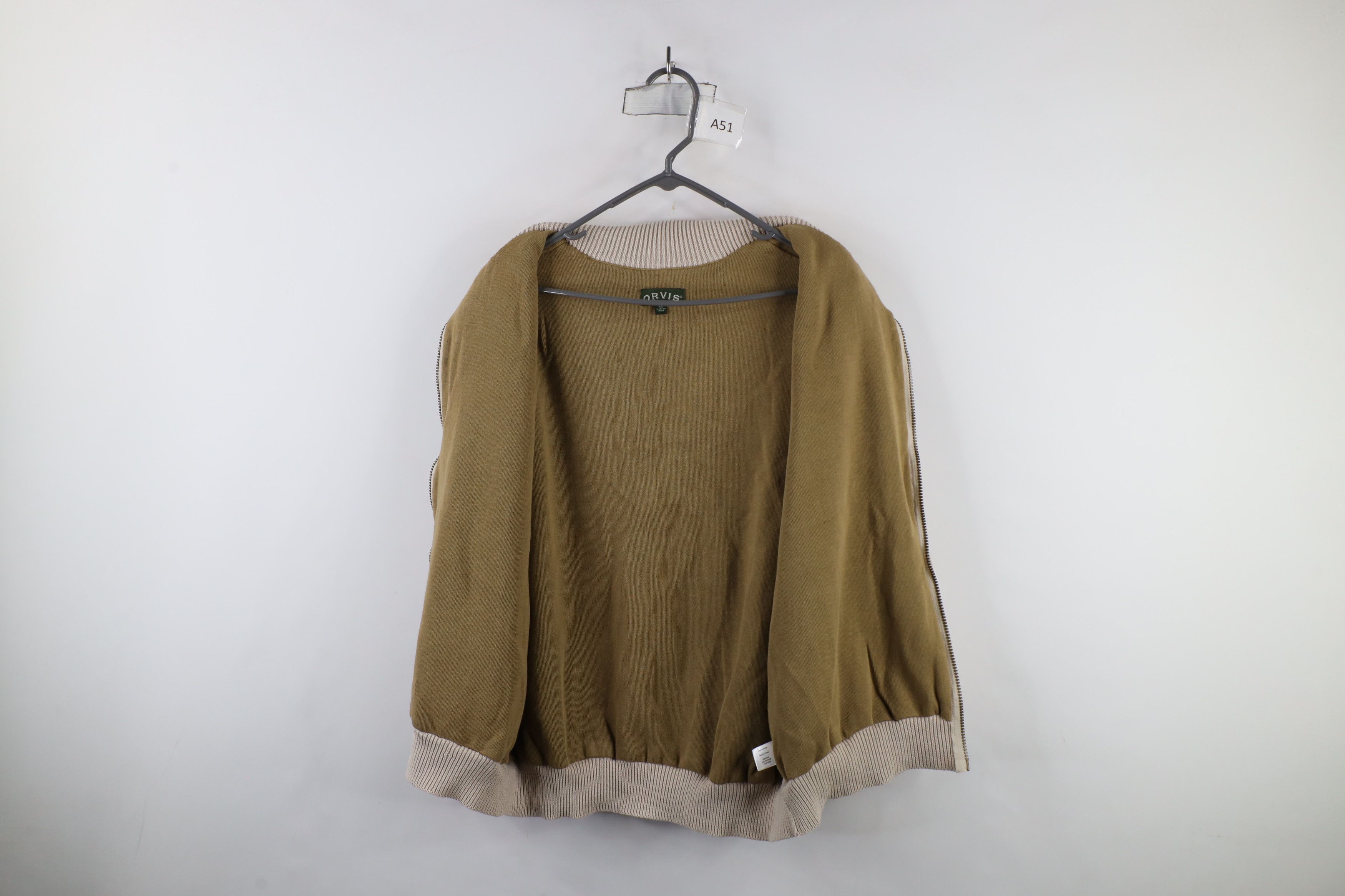 Orvis × Vintage Vintage Orvis Suede Trim Ribbed Knit Sweater Vest Jacket Size US XXL / EU 58 / 5 - 9 Thumbnail