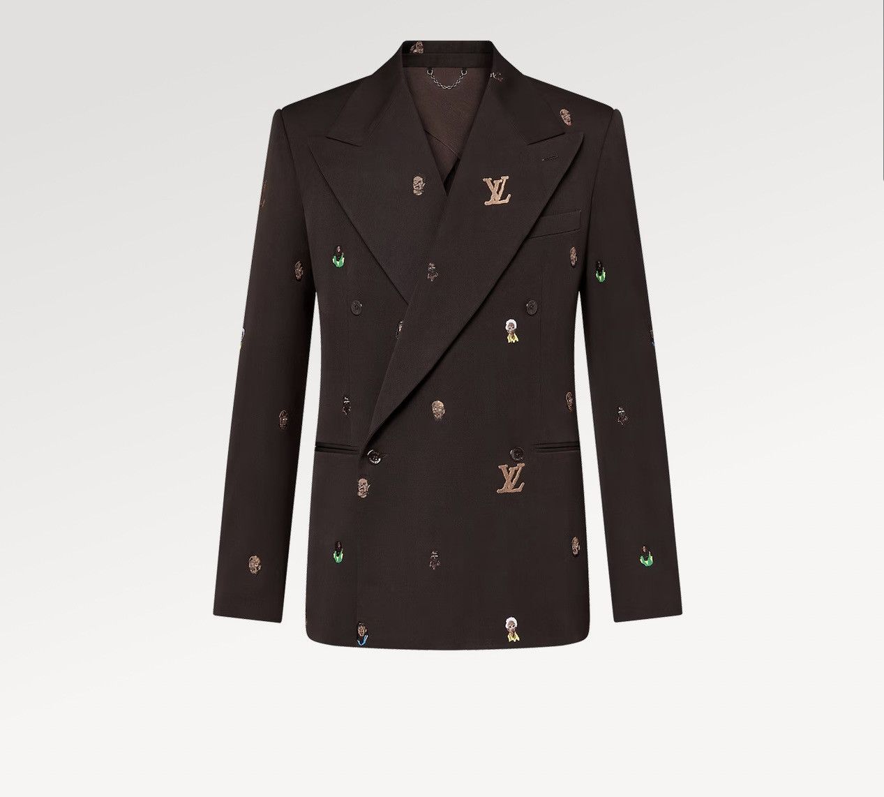 Embroidered Double-Breasted Jacket