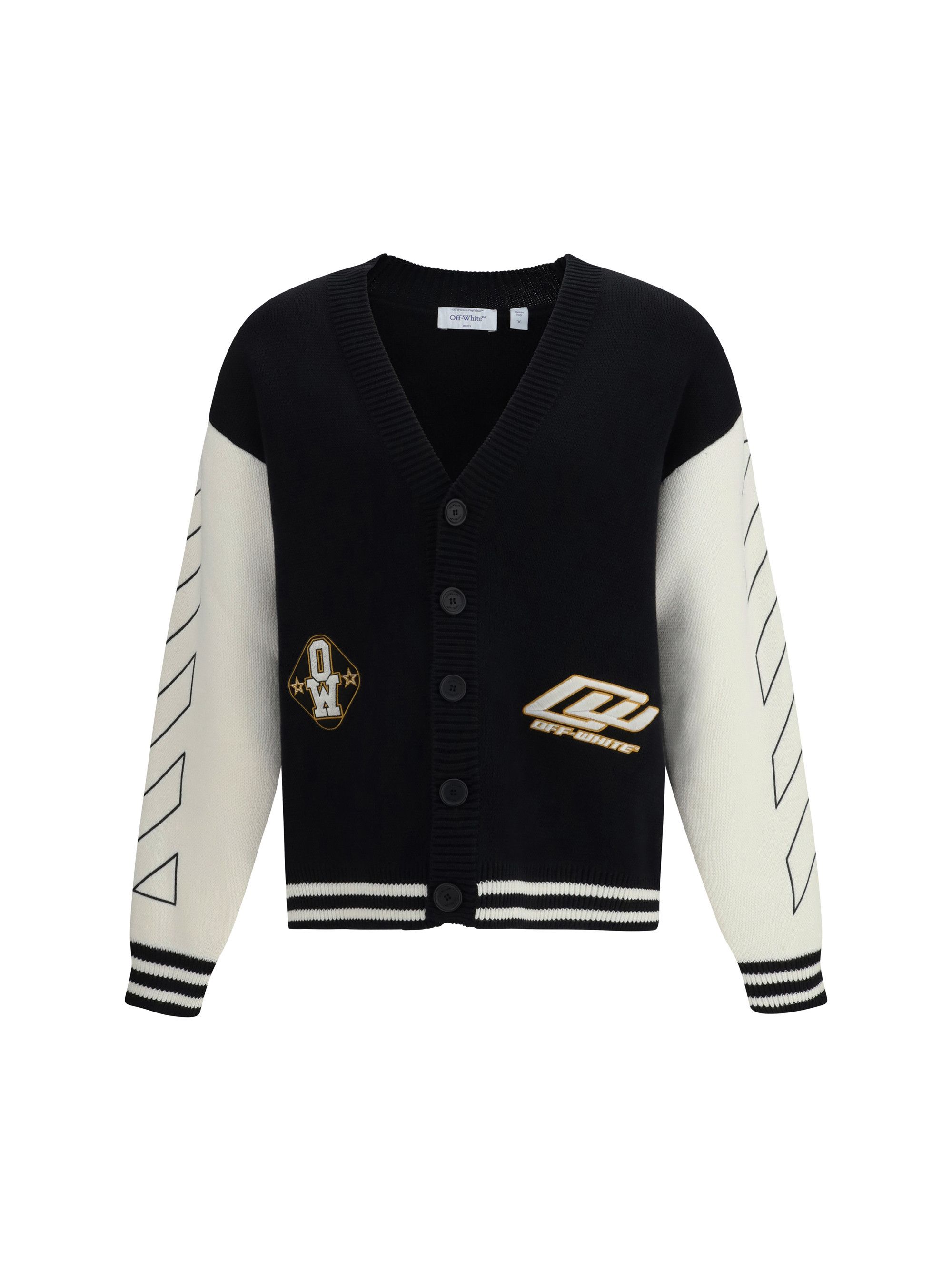 Off-White Star Logo Diagonal Varsity Cardigan Size US S / EU 44-46 / 1 - 1 Thumbnail