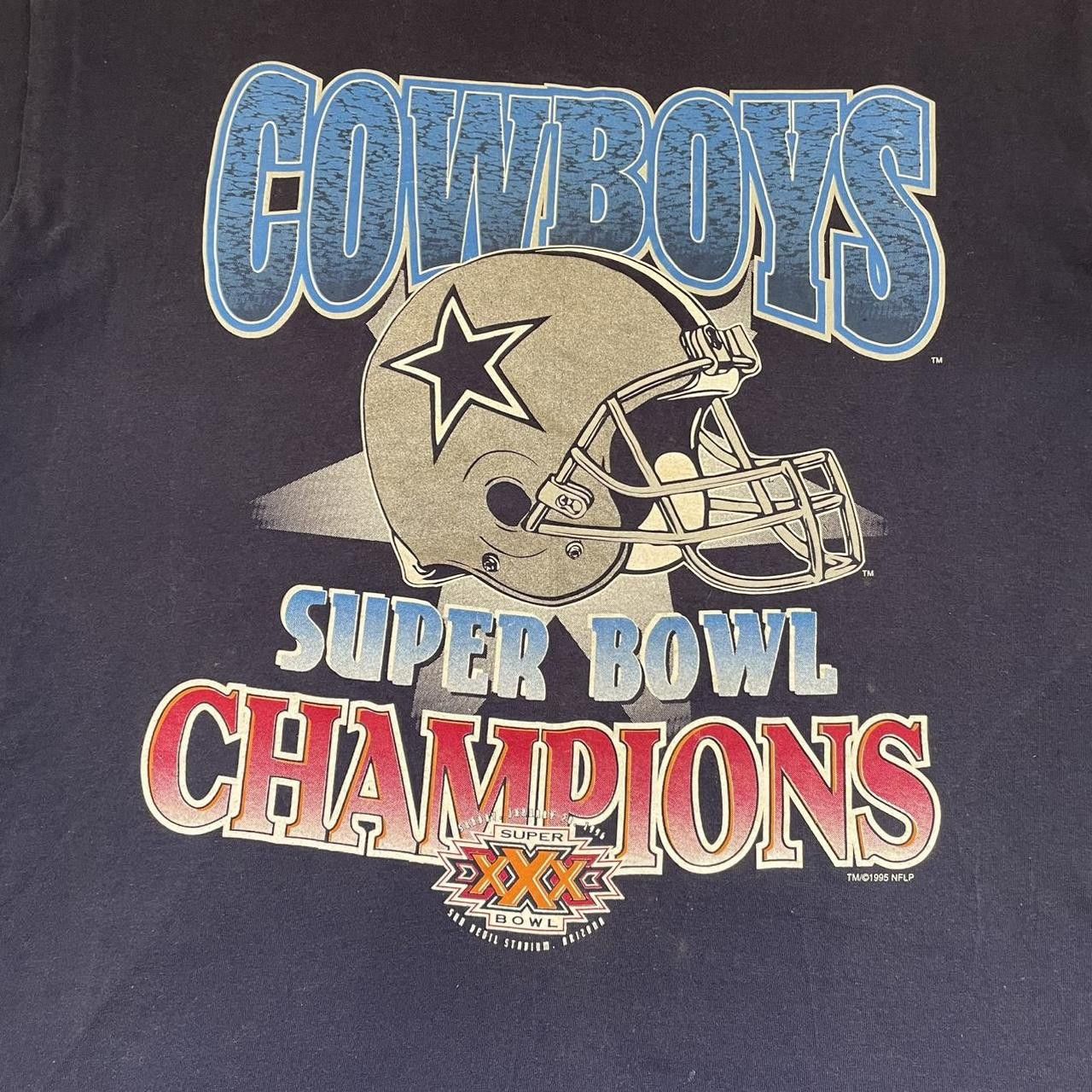NFL × Vintage Vintage Y2K 90's Cowboys Super Bowl Champions Graphic Tee Size US XL / EU 56 / 4 - 2 Thumbnail