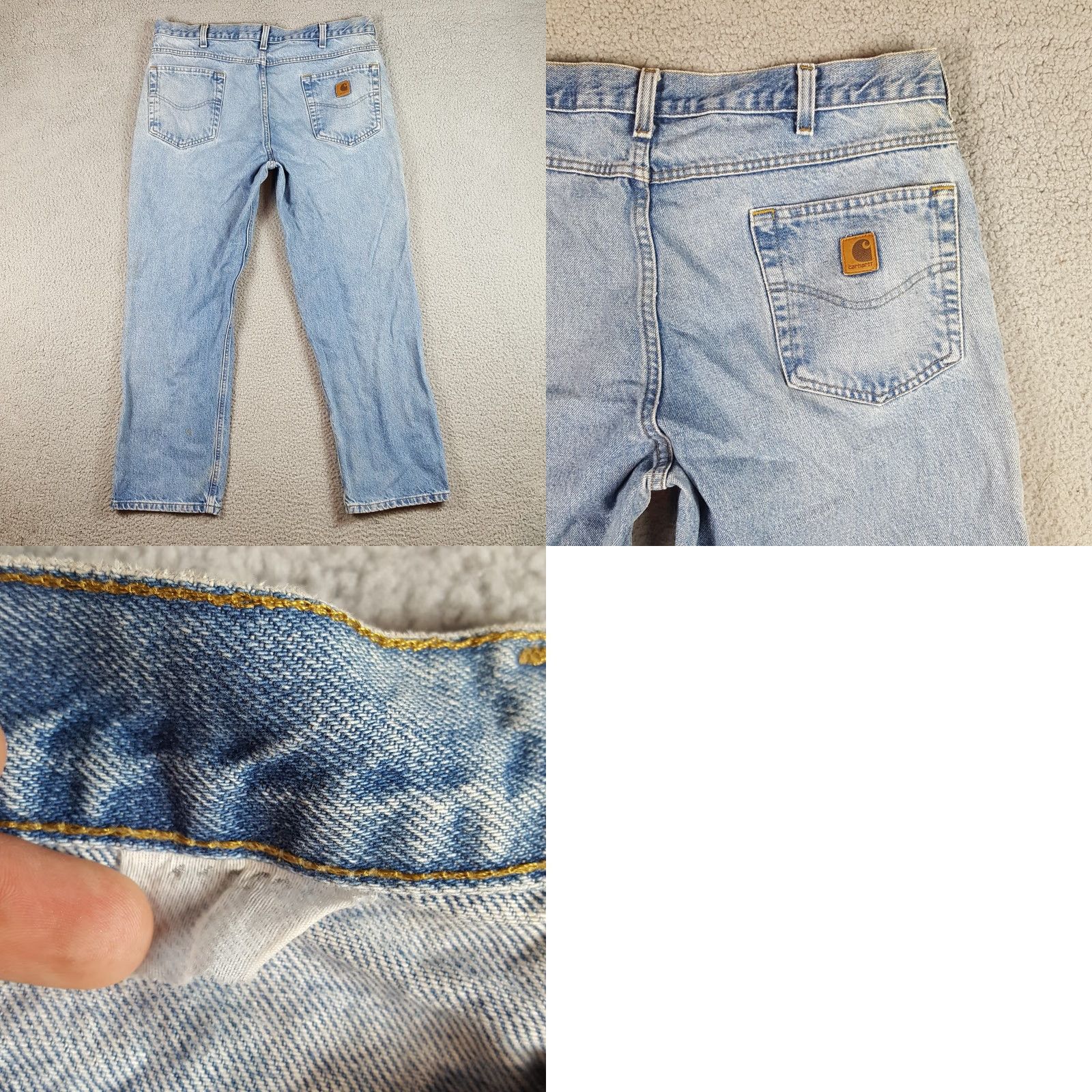 Carhartt VINTAGE Carhartt Grunge Denim Jeans 36x30 Faded Distressed Relaxed Fit 90s Y2K Mens Blue Size US 36 / EU 52 - 8 Thumbnail