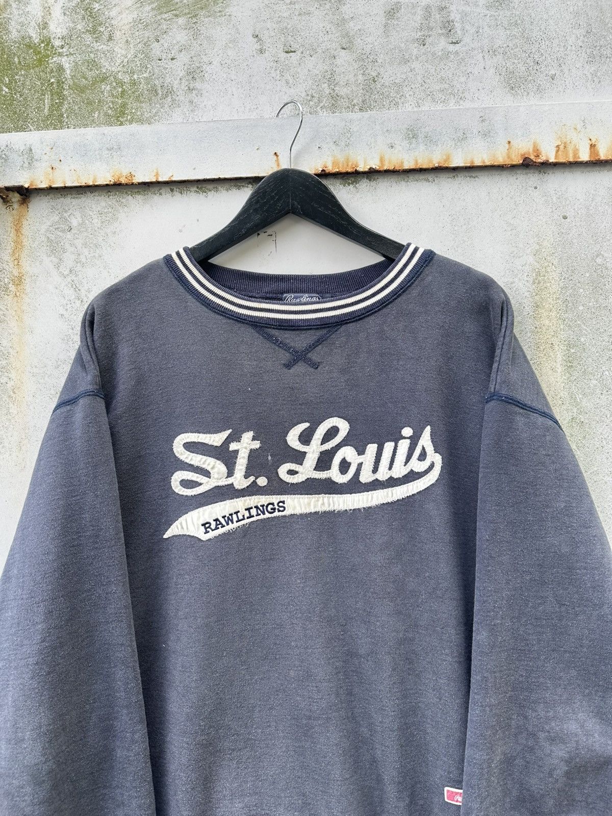 Vintage 👹THRASHED St.Louis Rawlings ERD Crewneck Size US M / EU 48-50 / 2 - 4 Thumbnail