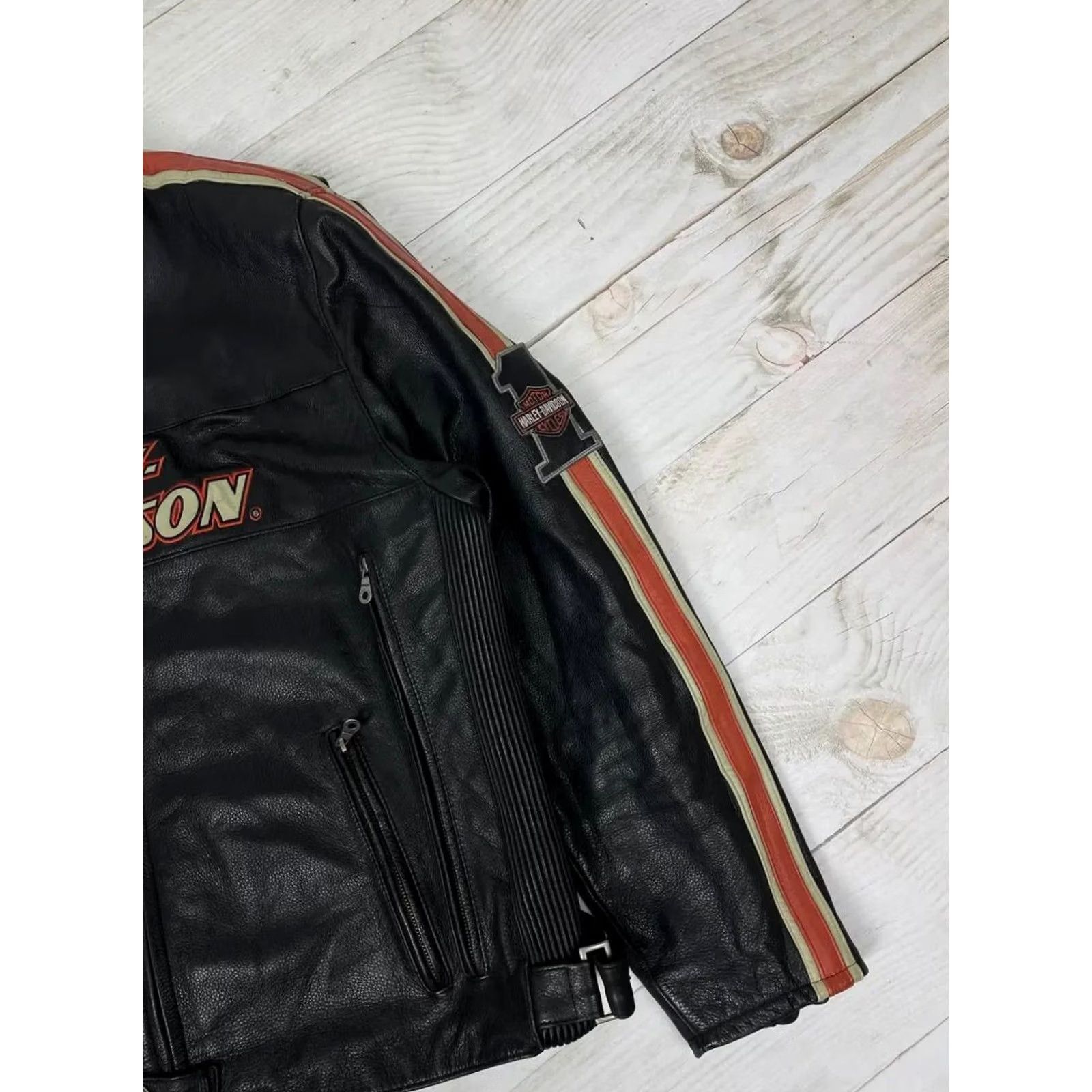 Harley Davidson VINTAGE Harley-Davidson Jacket Harley-Davidson Motorcycle Leather Jacket Biker 2XL Black Mens 90s Vintage Jacket Size US XXL / EU 58 / 5 - 5 Thumbnail