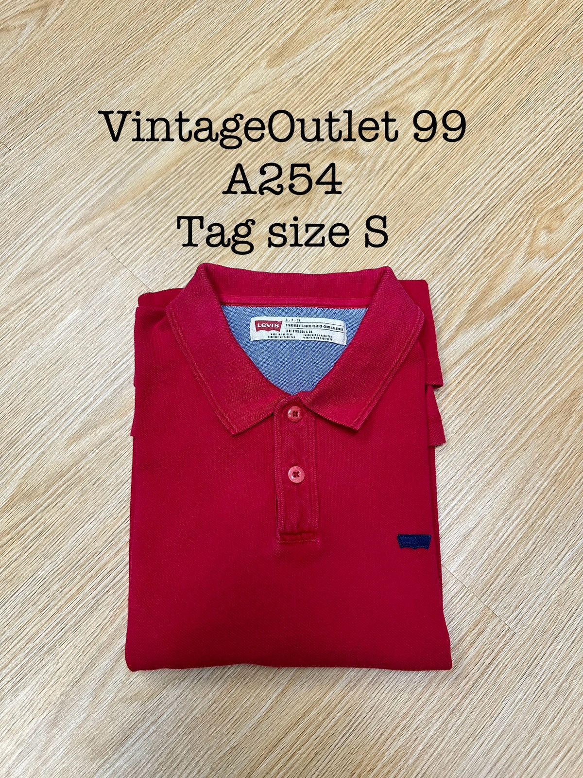 Levi's × Levi's Vintage Clothing Levis Vintage Y2K Red Polo Shirt A254 Size US S / EU 44-46 / 1 - 10 Thumbnail