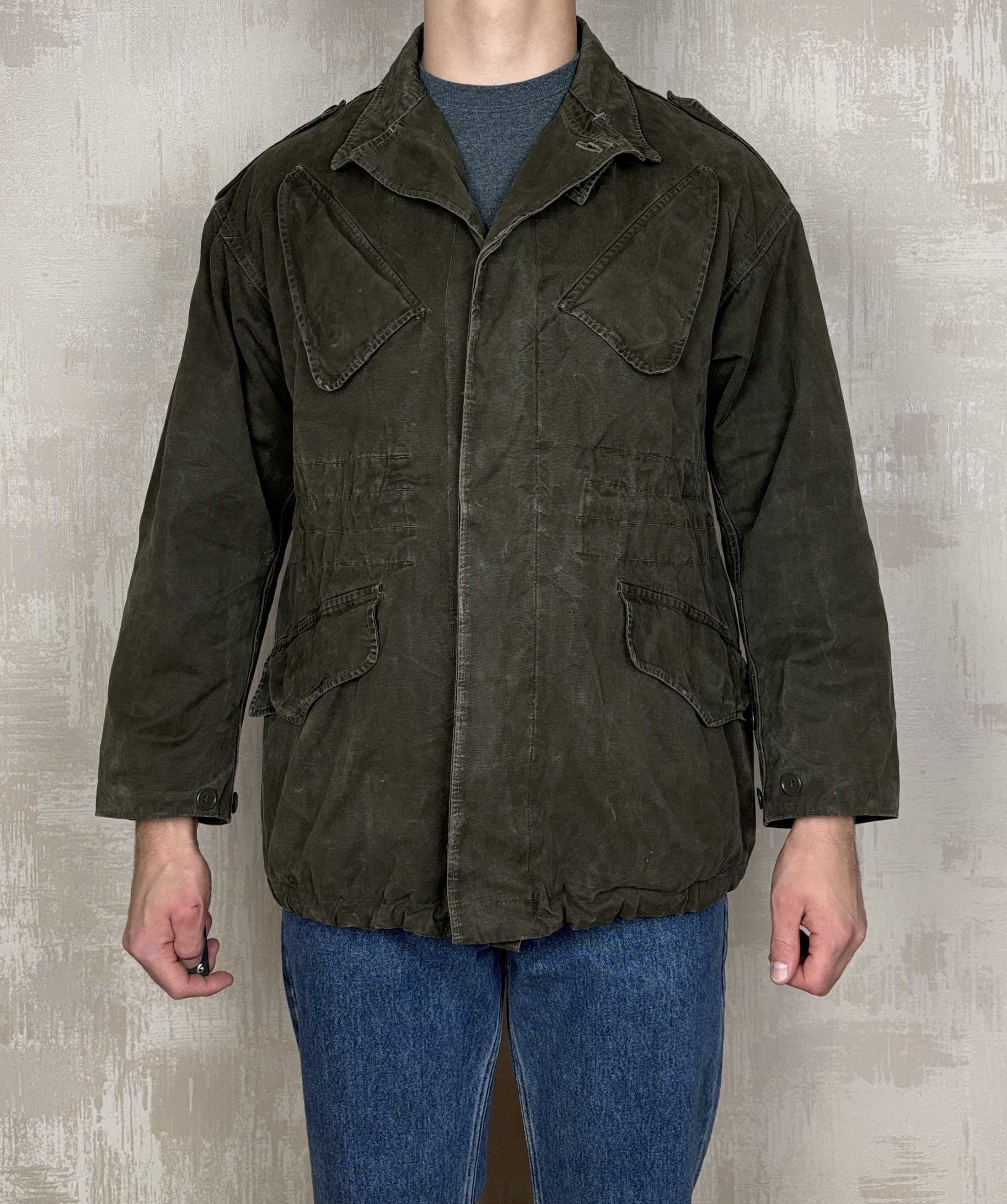 Vintage VTG Belgian Army Field Jacket 1959 A.M. Seynaeve Military Size US M / EU 48-50 / 2 - 2 Thumbnail