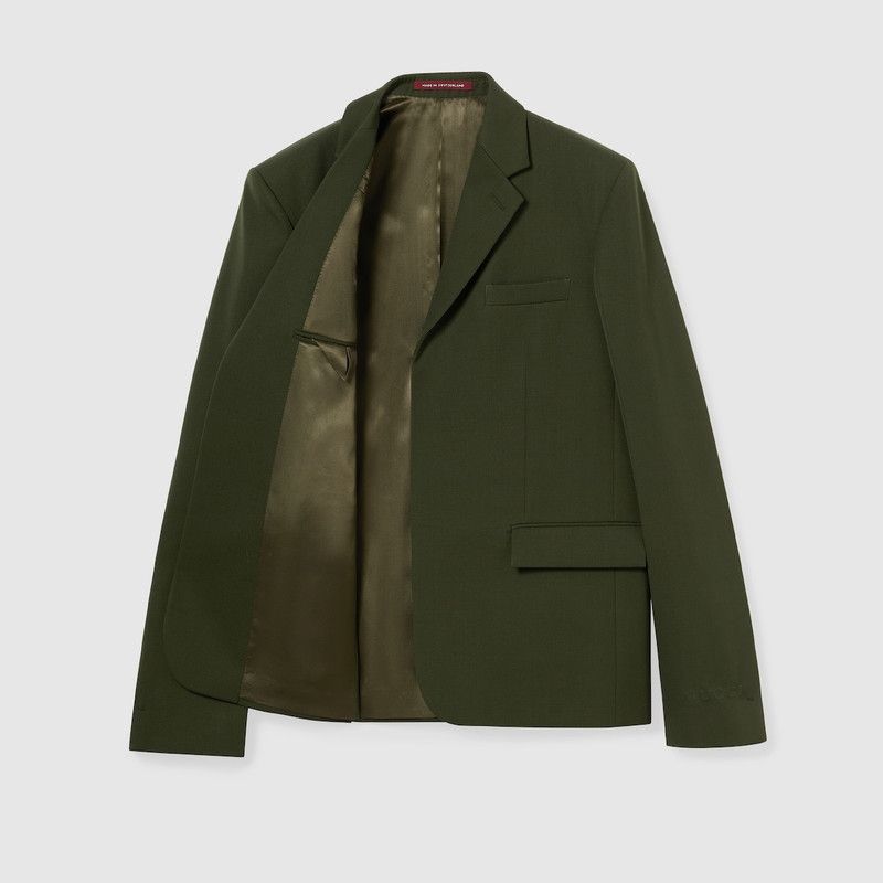 Gucci o1loc1c1125 813982 Embossed Wool Gabardine Jacket Size US XXL / EU 58 / 5 - 2 Thumbnail