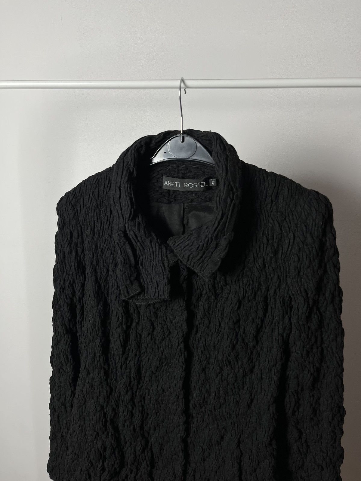 Other Anett Rostel Avant Garde Wool Knit Coat Jacket Size L / US 10 / IT 46 - 2 Thumbnail