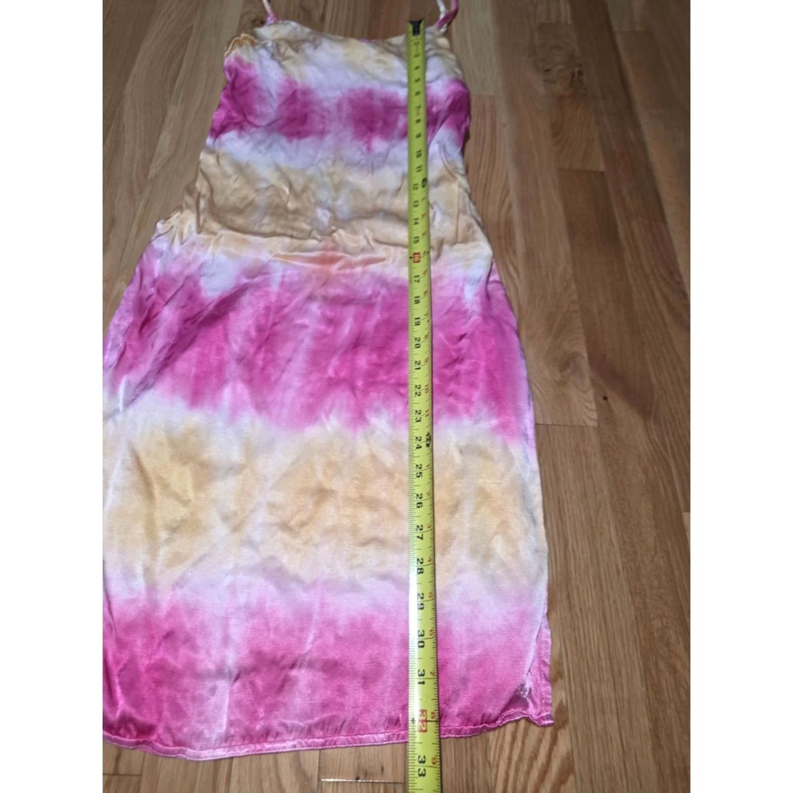 Forever 21 Forever 21 Slip Dress Women's Size S Pink Orange Tie Dye Sleeveless V-Neck Knee Length Casual Summer Size S / US 4 / IT 40 - 2 Thumbnail