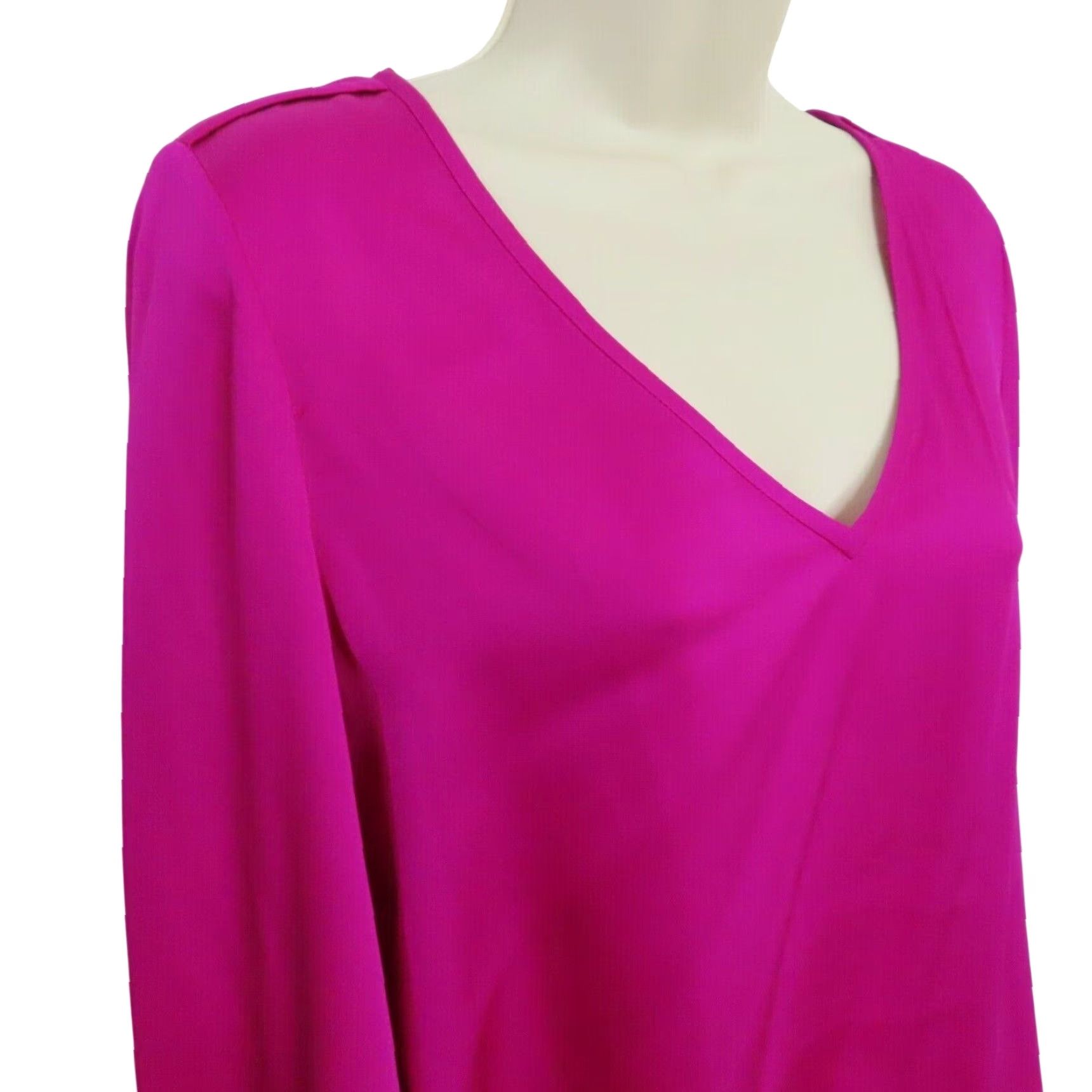 Diane von Furstenberg Diane von Furstenberg Blouse Shirt Women's 8 Dickinson Pink Long Sleeve Silk} Size M / US 6-8 / IT 42-44 - 2 Thumbnail