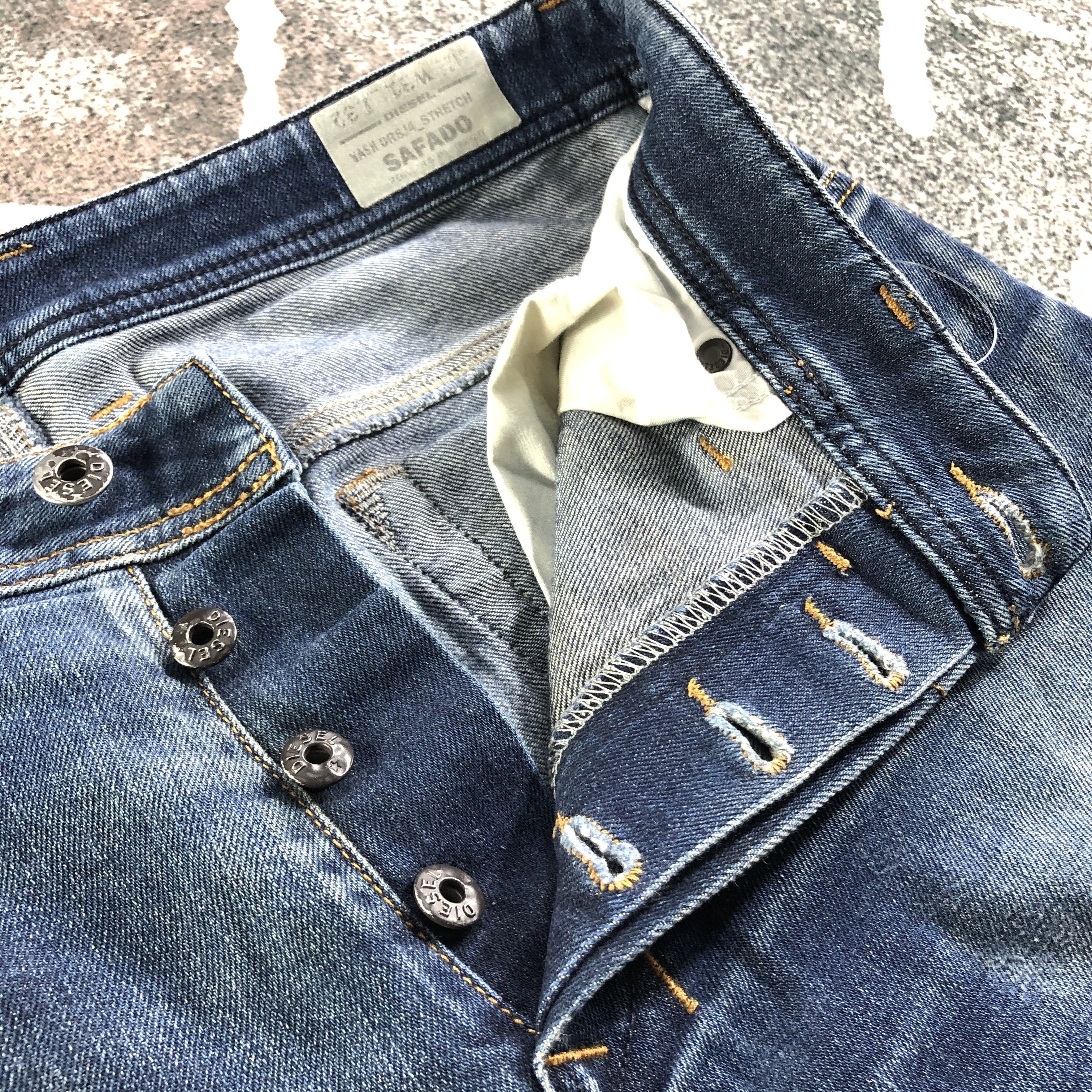 Diesel Diesel Safado Jeans Distressed Denim KJ2236 Size US 31 - 8 Thumbnail