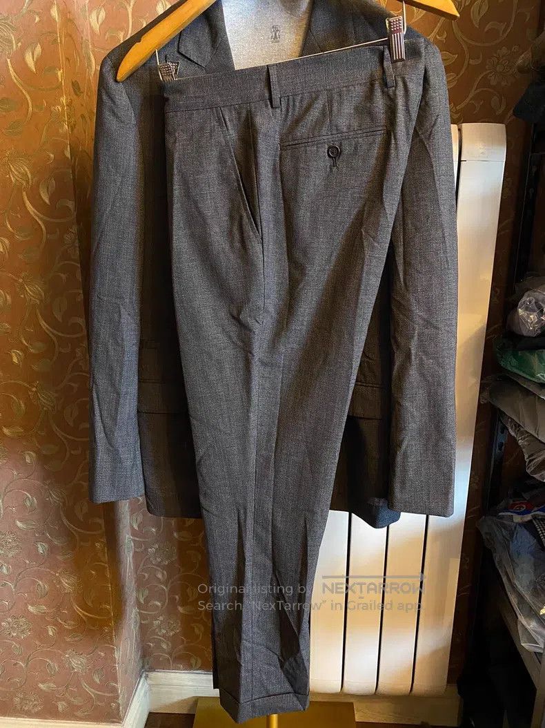 Brunello Cucinelli brunello cucinelli Double-breasted suit set, pure wool fab Size 50L - 3 Thumbnail