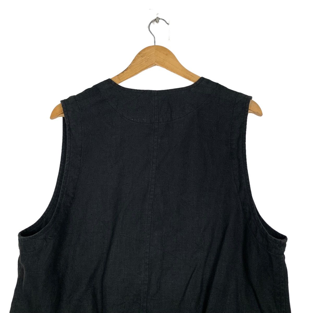 Vintage COMMECI COMMECA Cotton Belted Button Vest #0959-C42 Size US L / EU 52-54 / 3 - 8 Thumbnail