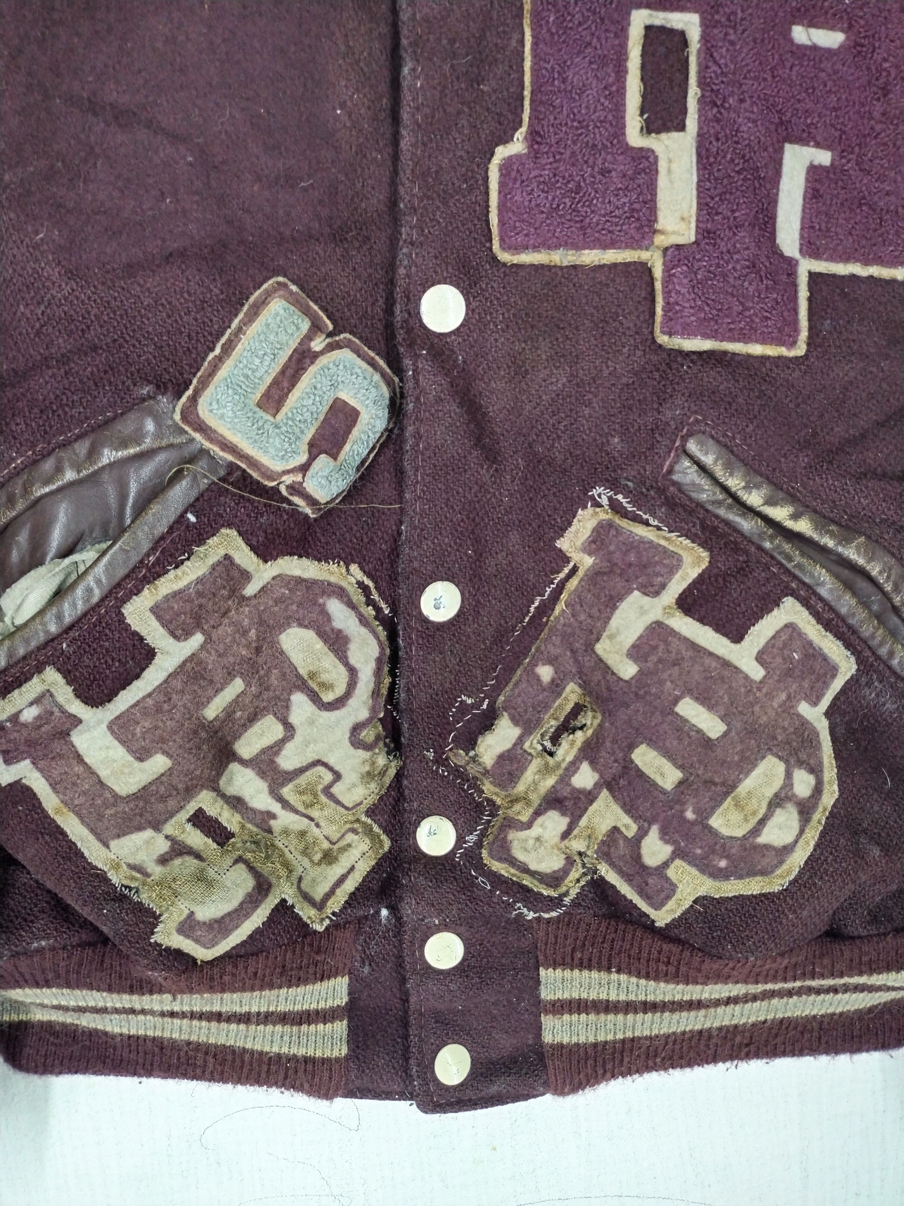 Vintage Rare Vintage Hagel Park Varsity Leather Wool Jacket Size US L / EU 52-54 / 3 - 5 Thumbnail