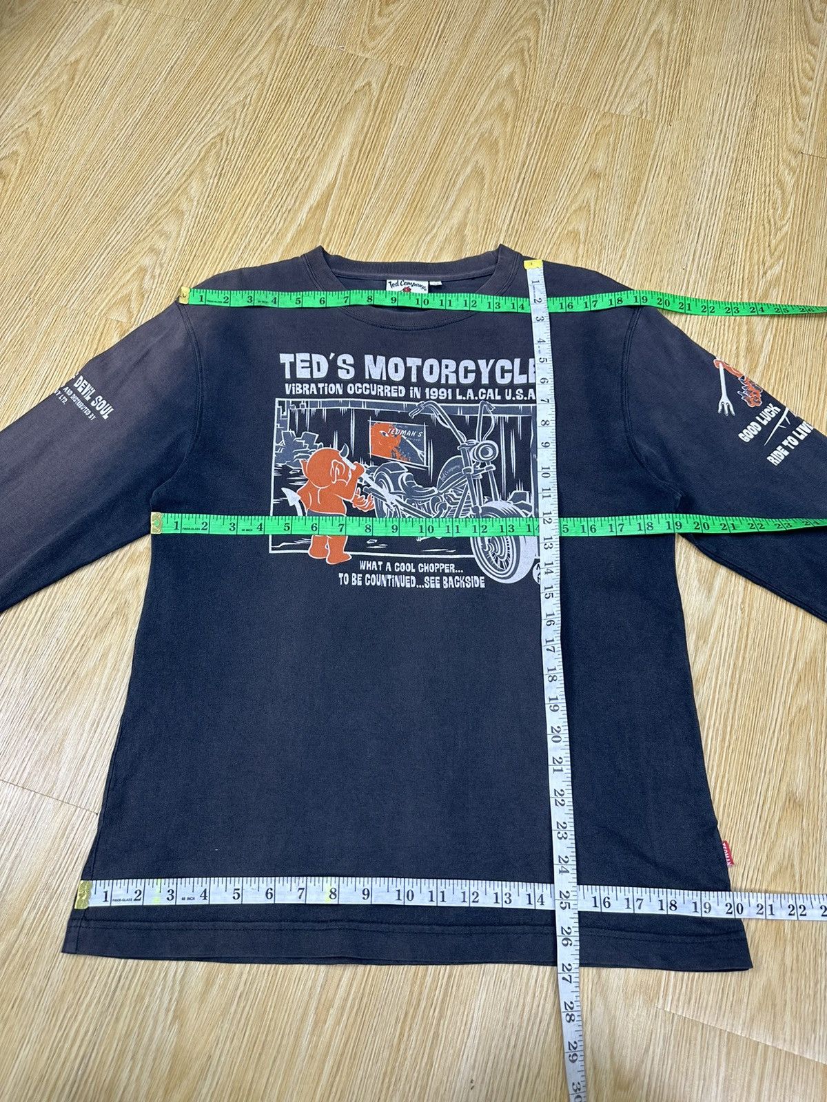 Tedman Vintage Ted Company Devils Motorcycle Sunfaded Shirt A907 Size US M / EU 48-50 / 2 - 10 Thumbnail