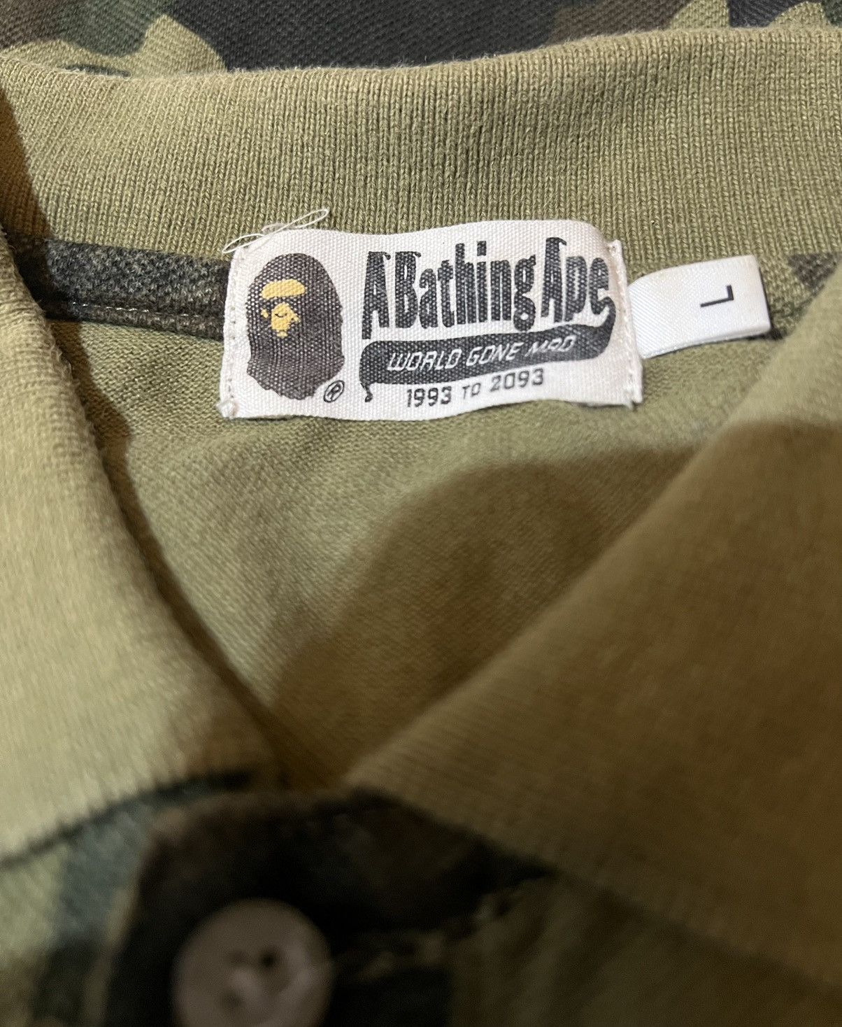 Bape Bape shark camo poloshirt Size US L / EU 52-54 / 3 - 4 Thumbnail