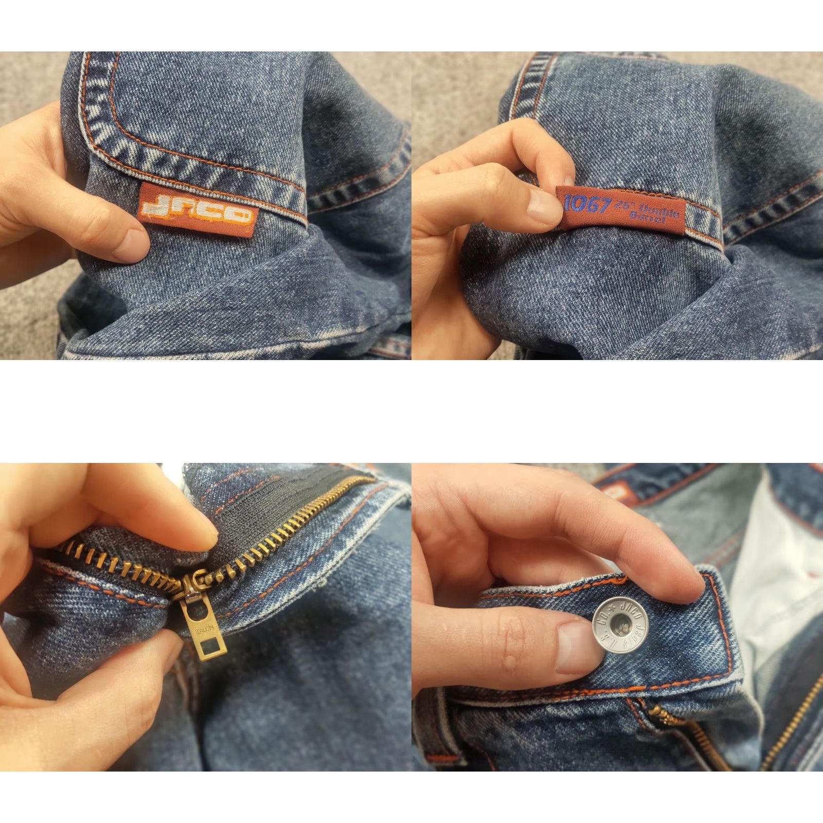 JNCO VINTAGE Rare 90s JNCO Girlie‎ 1067 Double Barrel Denim Wide Leg Baggy Jeans USA Made Jeans 29 Blue 5-Pocket Relaxed Mens Womens Size US 29 - 10 Thumbnail