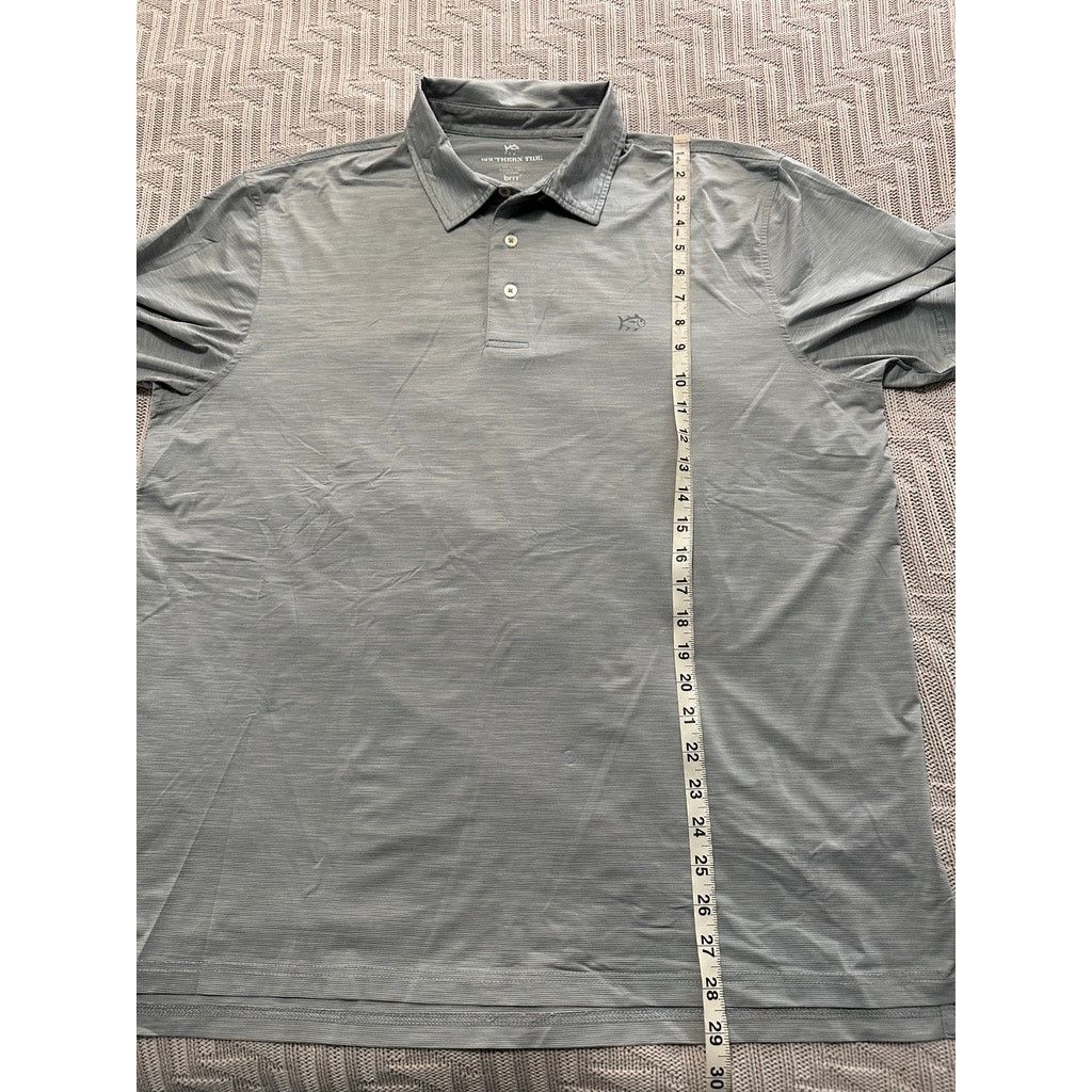 Southern Tide Southern Tide gray striped golf polo size XL Size US XL / EU 56 / 4 - 6 Thumbnail
