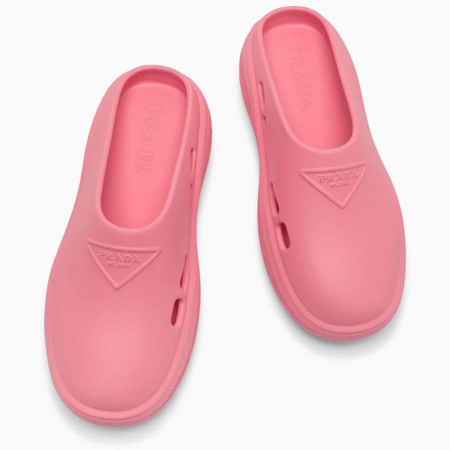 Prada o1d2blof0924 Rubber Slippers in Pink Size US 8 / IT 38 - 2 Thumbnail