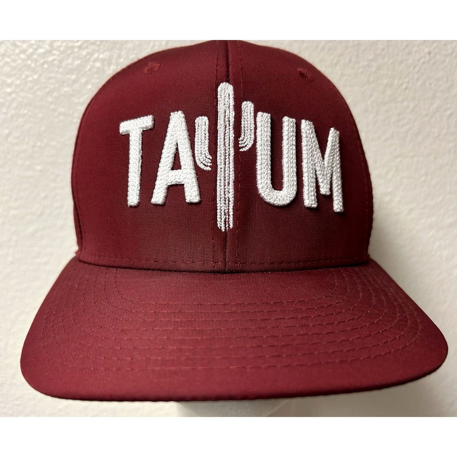 Vintage Tatum Ranch Golf Course Arizona Snapback Hat Maroon Embroidered Cactus Indoor Outdoor Men One Size Maroon Snap-Back Adult Mens Size ONE SIZE - 2 Thumbnail