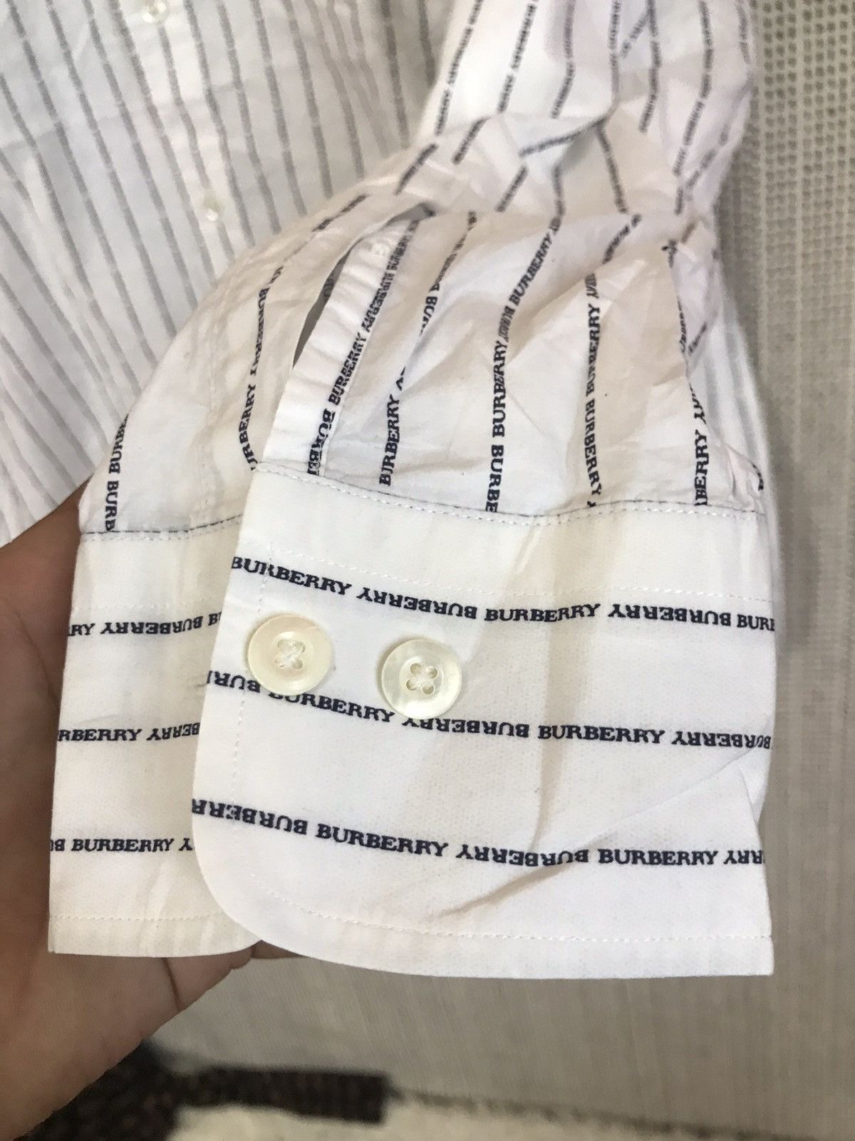 Burberry × Vintage ‼️BURBERRY LONDON SHIRT SPELLOUT FULL PRINTED NICE DESIGN‼️ Size US L / EU 52-54 / 3 - 5 Thumbnail