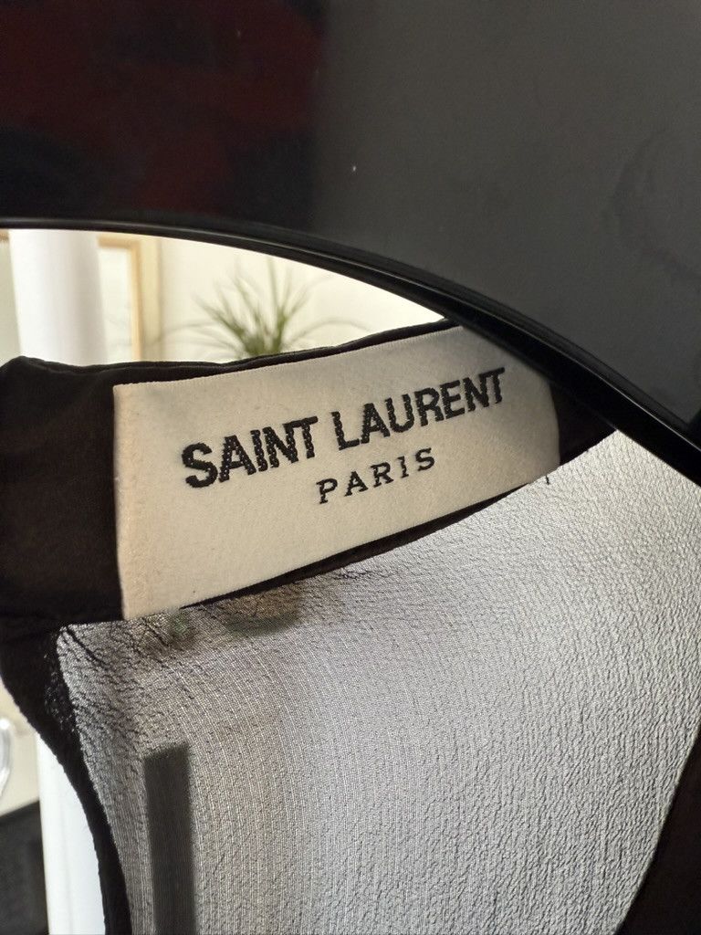 Saint Laurent Paris FW23' Saint Laurent Silk Blouse in Muslin Crepe Size US L / EU 52-54 / 3 - 14 Thumbnail