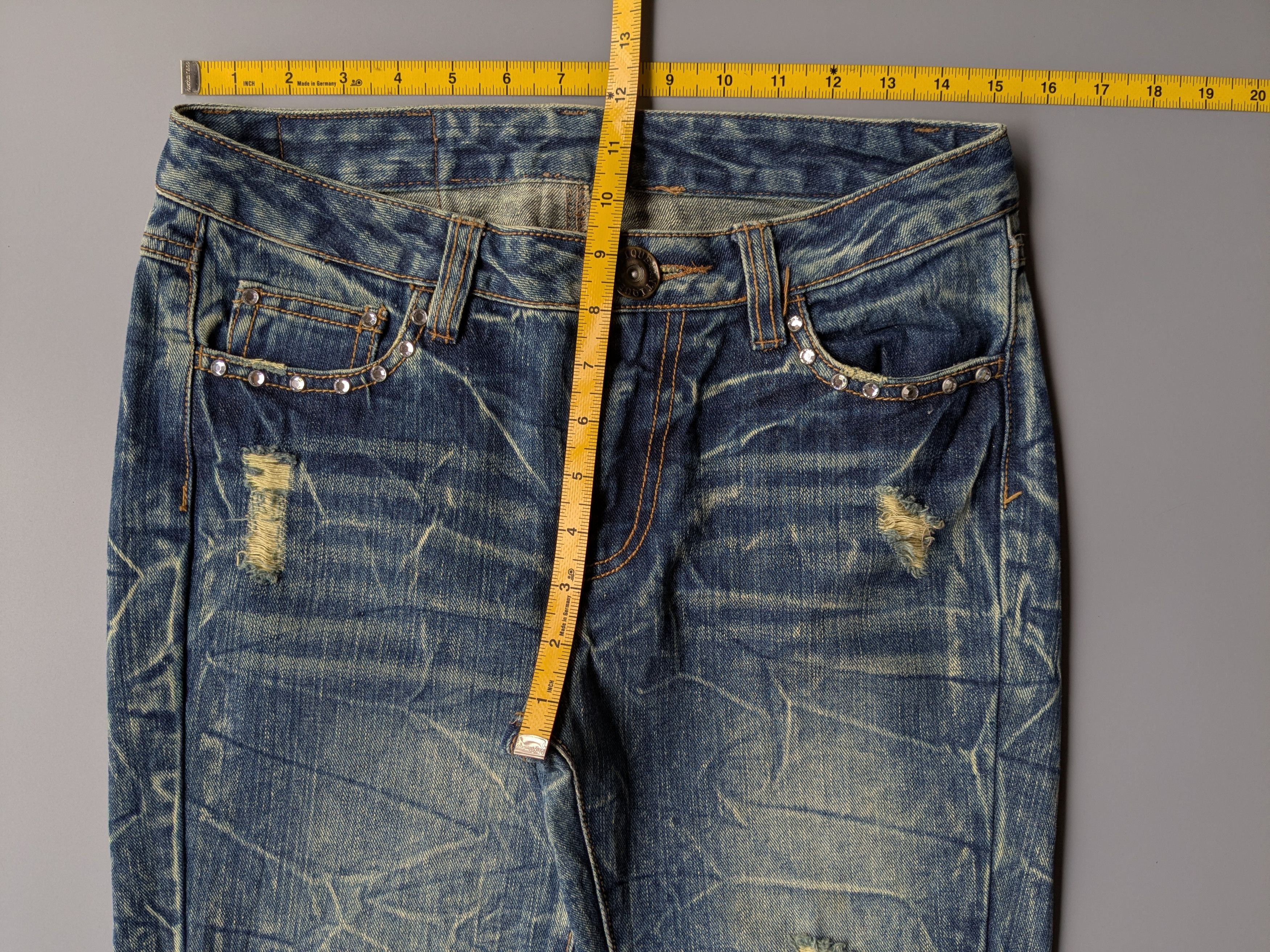 Japanese Brand Ecrire swarovski clawmark flare jeans Size US 30 / EU 46 - 9 Thumbnail
