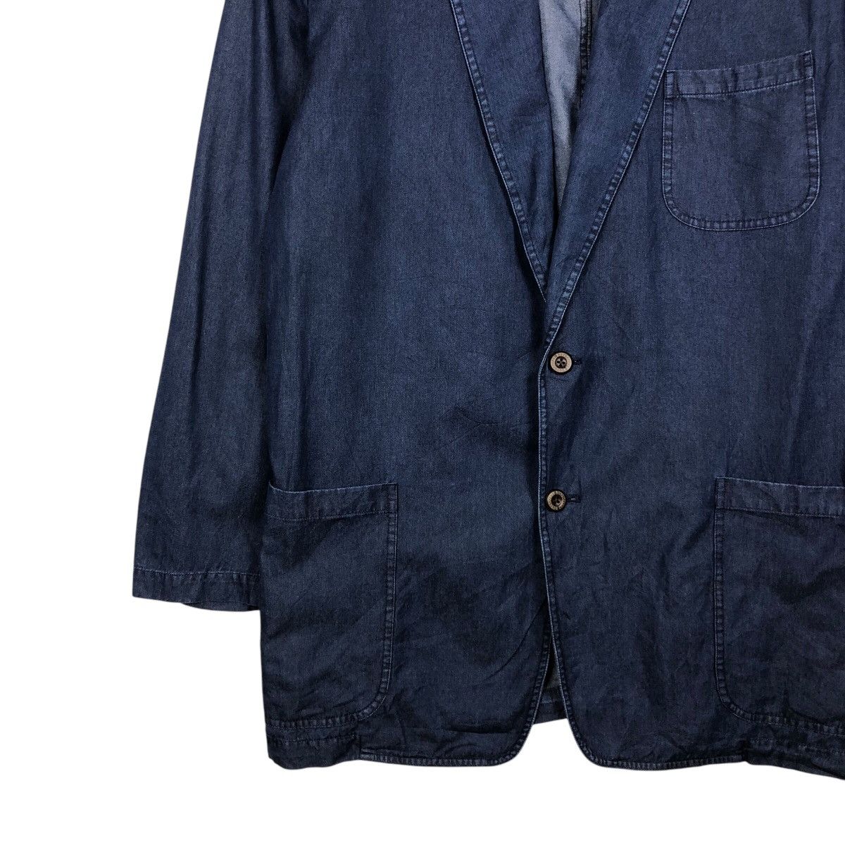 Burberry 📌Vintage Chore Jacket Denim Blue Burberrys Double Breast Size US M / EU 48-50 / 2 - 5 Thumbnail