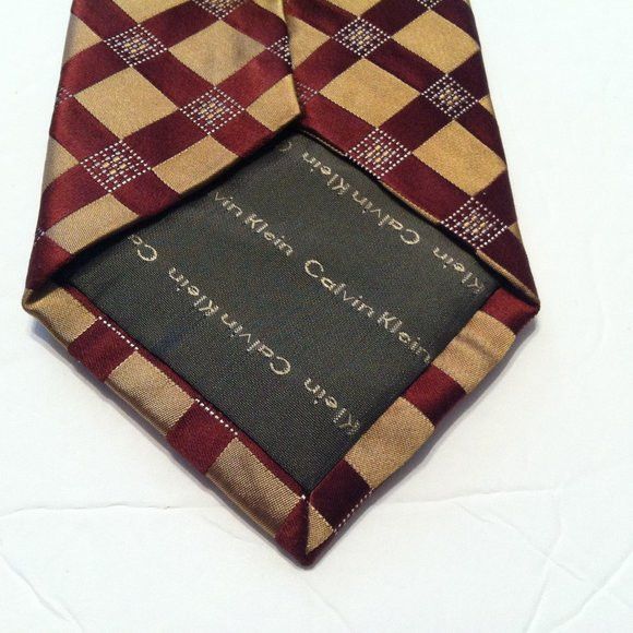 Calvin Klein CALVIN KLEIN MEN'S NEW 100%SILK TIE WIDTH: 3 3/4" Size ONE SIZE - 6 Thumbnail