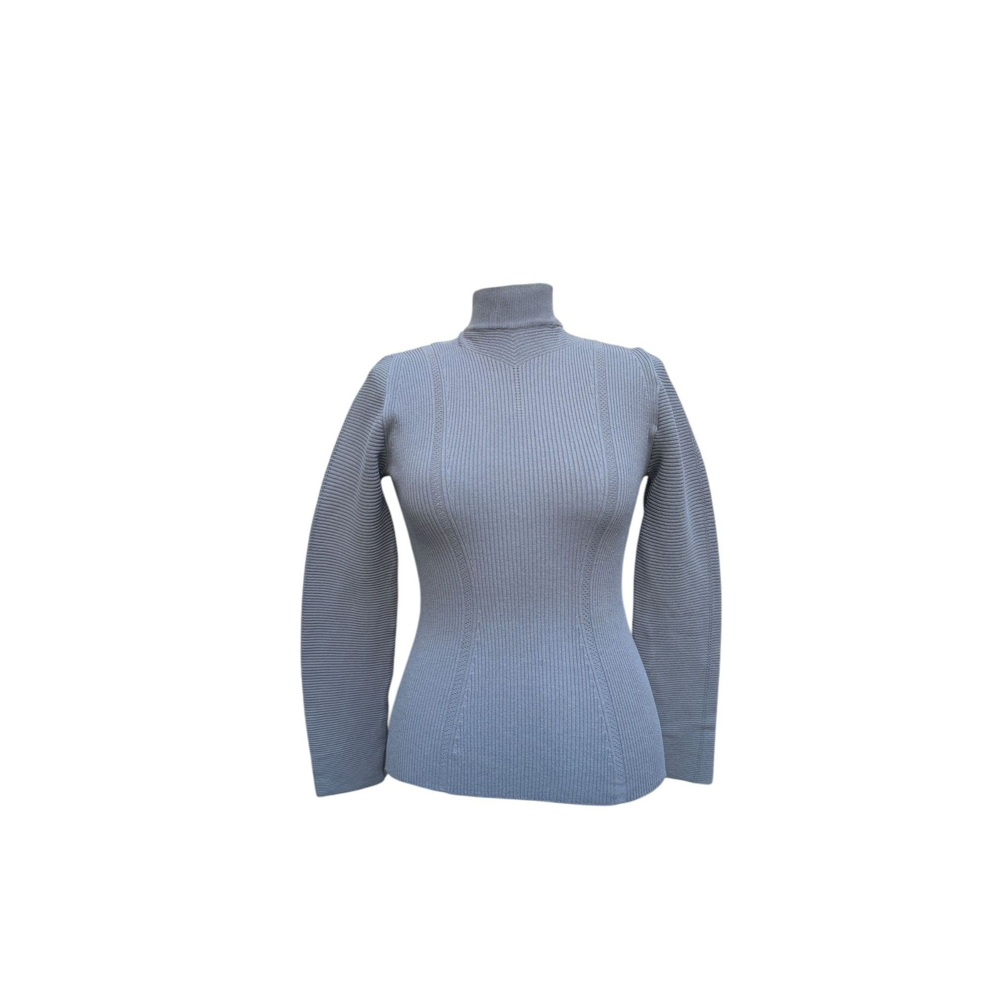 Thierry Mugler Vintage grey wool rollneck Size S / US 4 / IT 40 - 1 Thumbnail