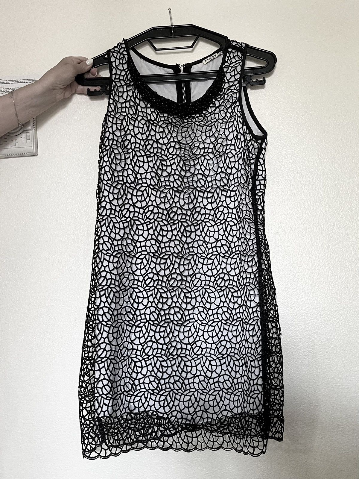 Miu Miu Sild dress with beaded neck