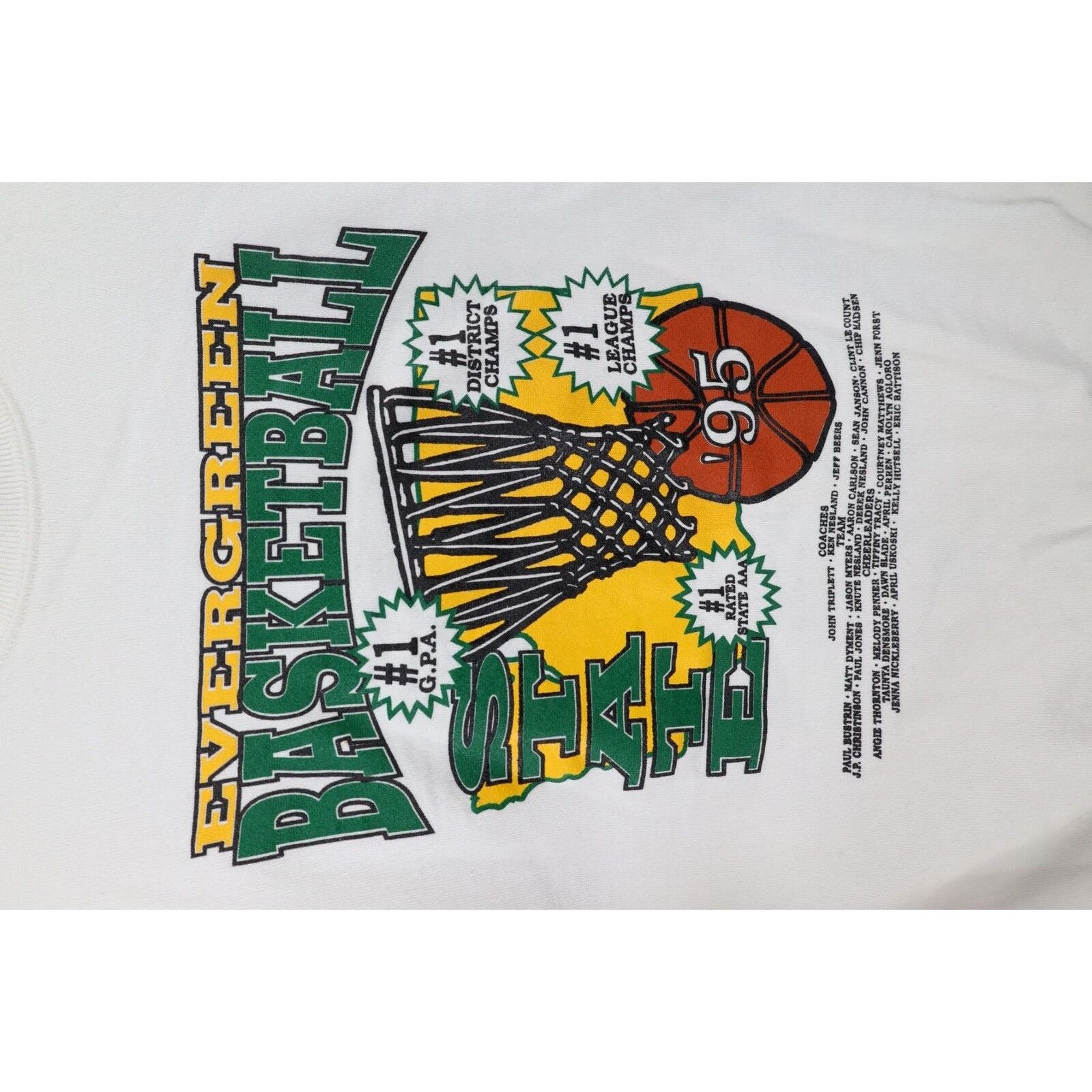 Vintage Vintage 90s Evergreen Basketball Sweatshirt Size M / US 6-8 / IT 42-44 - 4 Thumbnail
