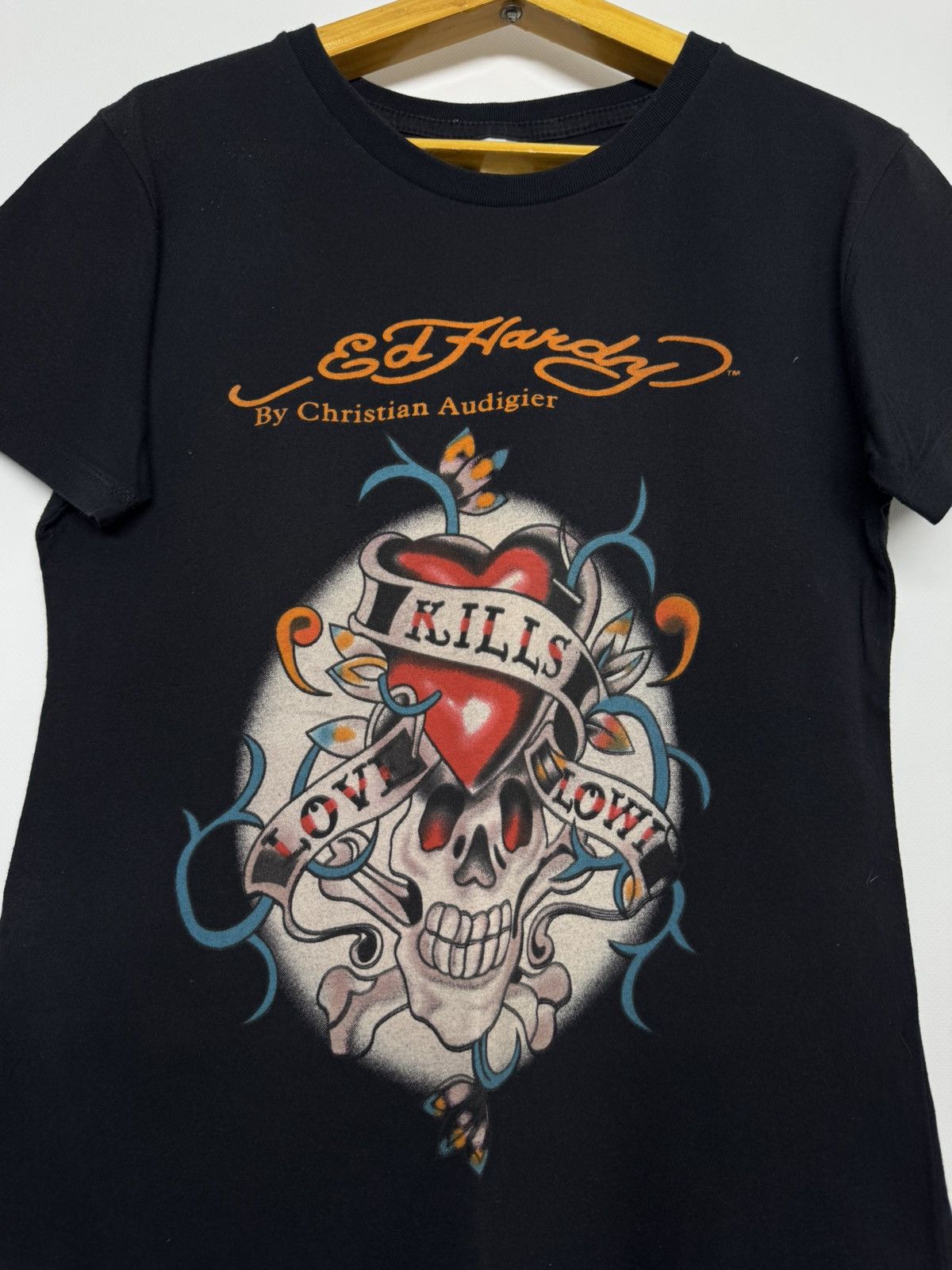 Ed Hardy Vintage Y2k Rare Ed Hardy T-Shirt 00’s Size S / US 4 / IT 40 - 3 Thumbnail