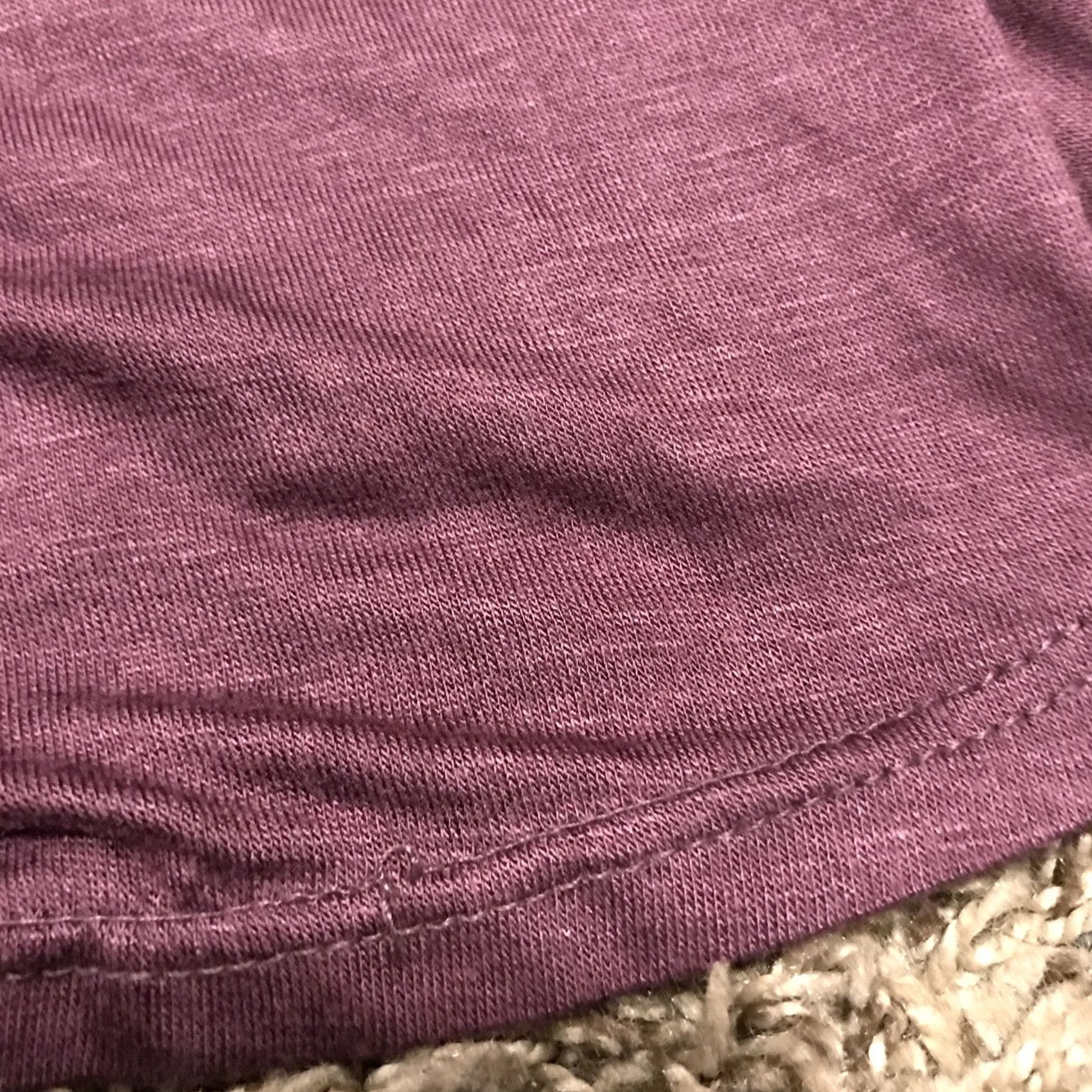 Vintage active usa Womens Blouse Shirt Cap Sleeve Purple Sheer Rayon Blend M Casual 25" Length Regular Womens Size M / US 6-8 / IT 42-44 - 3 Thumbnail