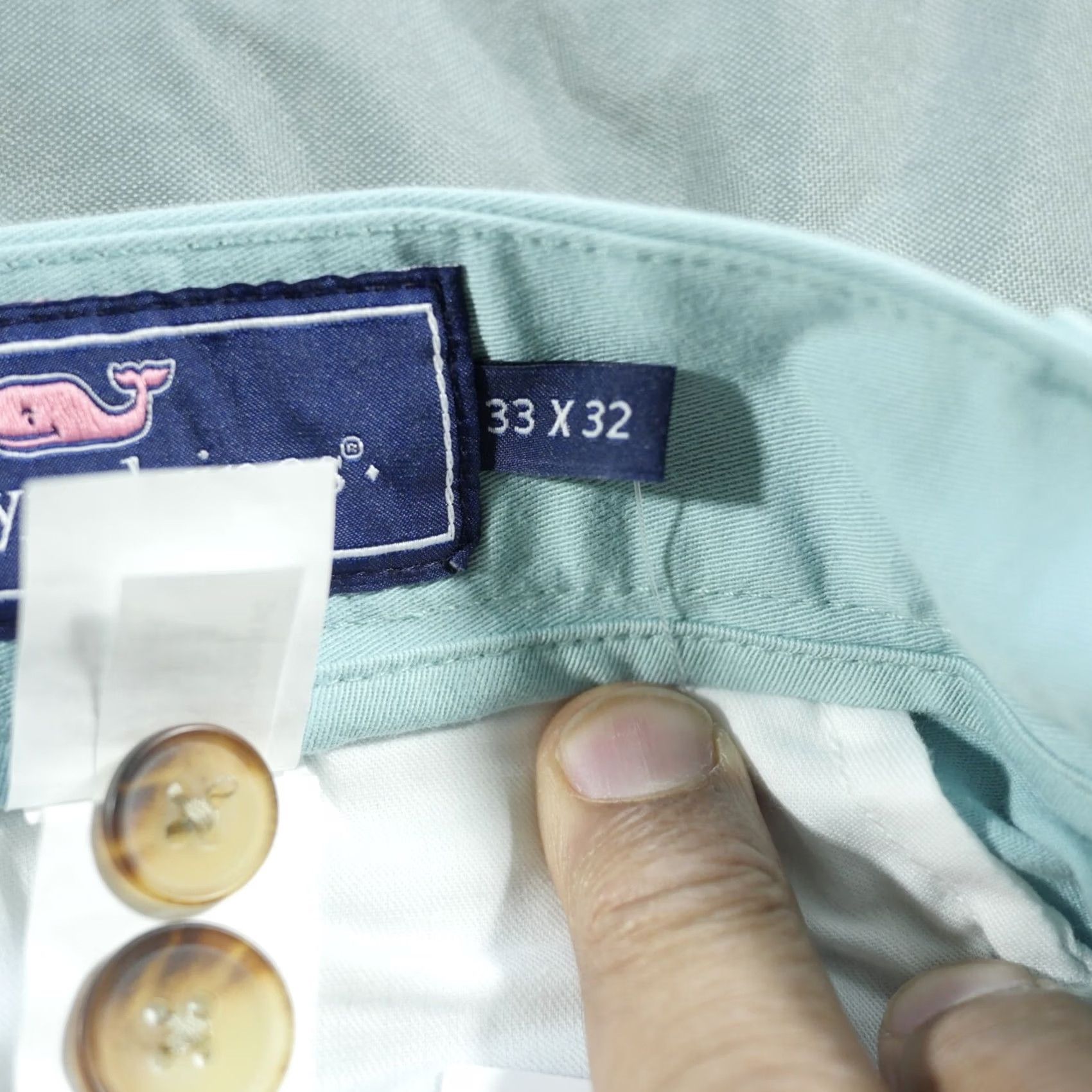 Vineyard Vines Vineyard Vines Pants Mens 33x32 Breaker Chino Trousers Elastic Flat Front Classic POCKETS Canvas Cotton Green 90s Preppy Sports (Adult Mens) Size US 33 - 5 Thumbnail