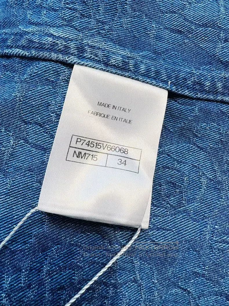 Chanel Chanel 23P blue full-print camelia denim long-sleeved long Size XXS / US 00 / IT 34 - 6 Thumbnail