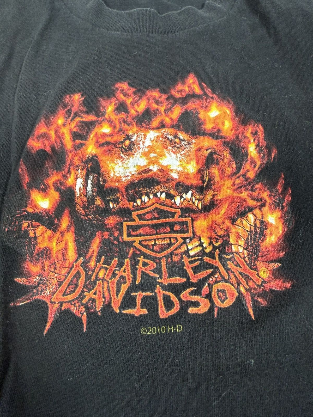 Harley Davidson Y2K 2010 Harley Davidson Orlando Florida Crocodile Babe Tee Size XS / US 0-2 / IT 36-38 - 5 Thumbnail