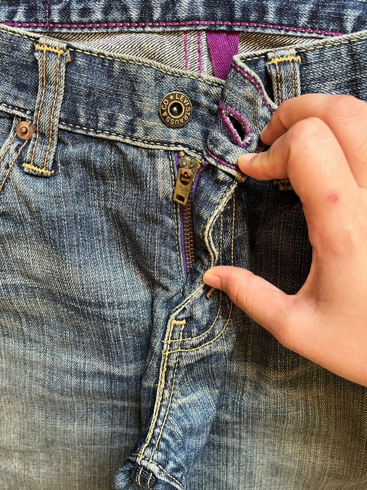 Levi's × Levi's Vintage Clothing Vintage 90s Levis 502 Mud Wash Distressed Loose Jeans Size US 31 - 3 Thumbnail