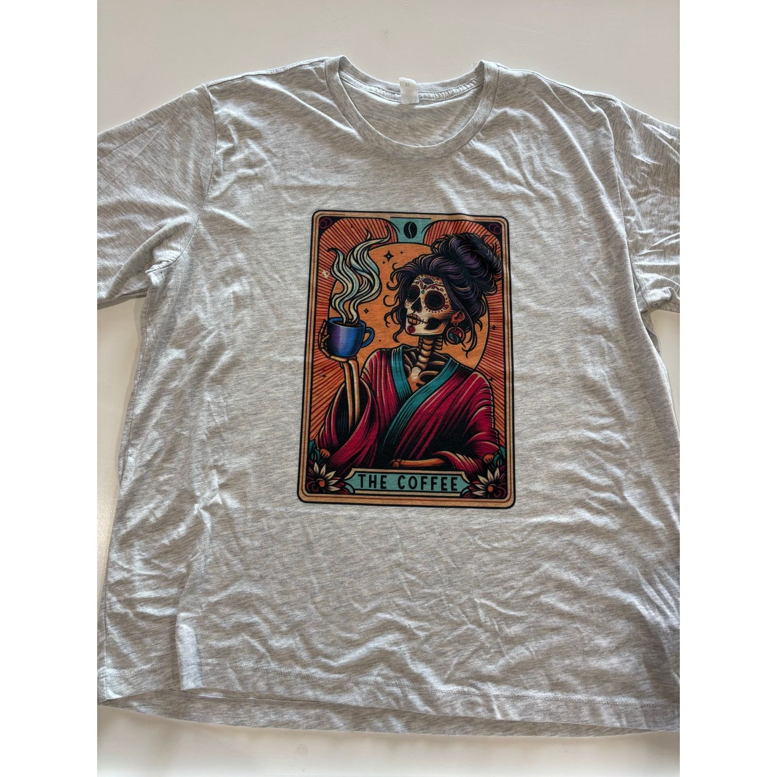 Alternative Apparel The Coffee Tarot Card Rocker T-Shirt Size XL / US 12-14 / IT 48-50 - 2 Thumbnail