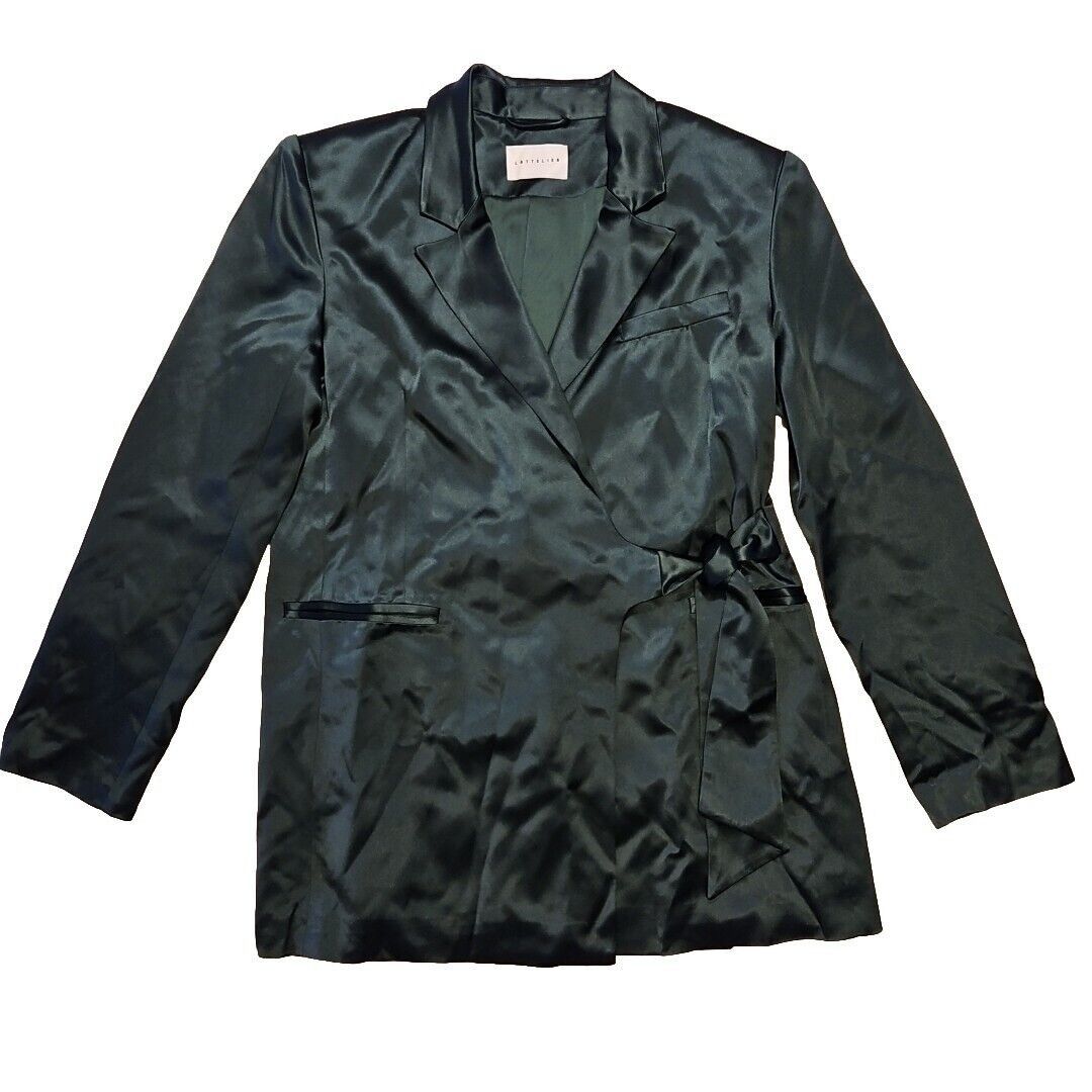 Other Lattelier Pant Suit Womens M Tie Waist Tuxedo Blazer Satin G Size M / US 6-8 / IT 42-44 - 5 Thumbnail
