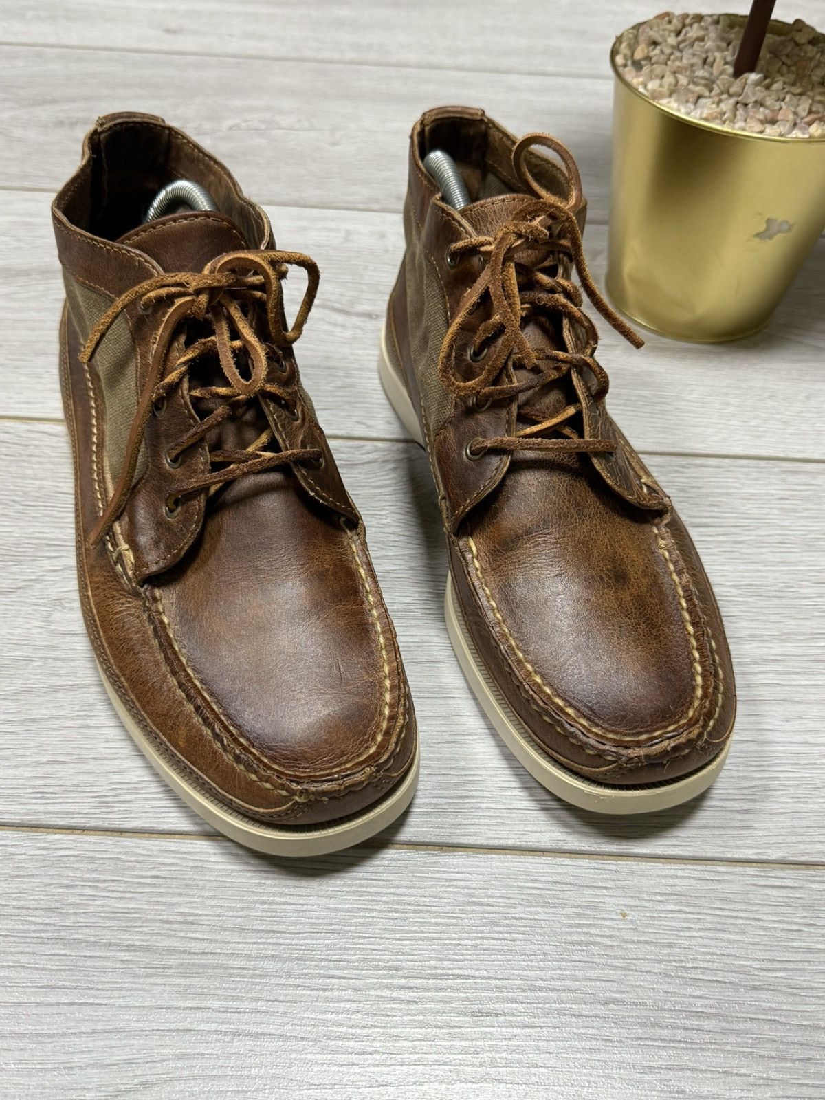 Red Wing Red Wing USA lace up leather boots Wabasha waxed canvas Size US 8.5 / EU 41-42 - 2 Thumbnail