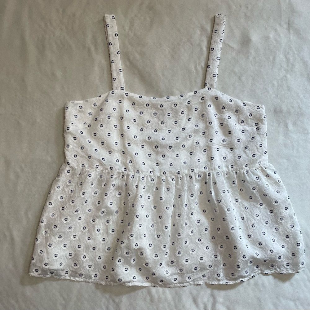 Loft NWT New $50 LOFT Clip Peplum White Cami Top Size 12 Size XL / US 12-14 / IT 48-50 - 6 Thumbnail