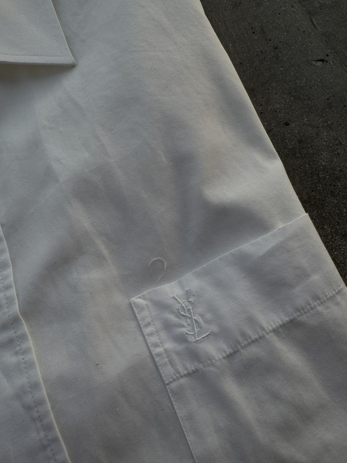 Yves Saint Laurent Vintage YSL SLP Saint Laurent Paris Small logo white Shirt Size US XL / EU 56 / 4 - 3 Thumbnail