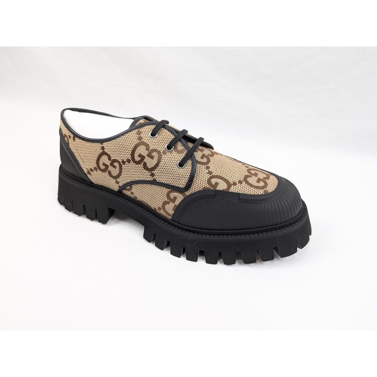 Gucci o1rshd1 Macro GG Canvas Soft Shoes in Camel Ebony/Nero Size US 12.5 / EU 45-46 - 2 Thumbnail