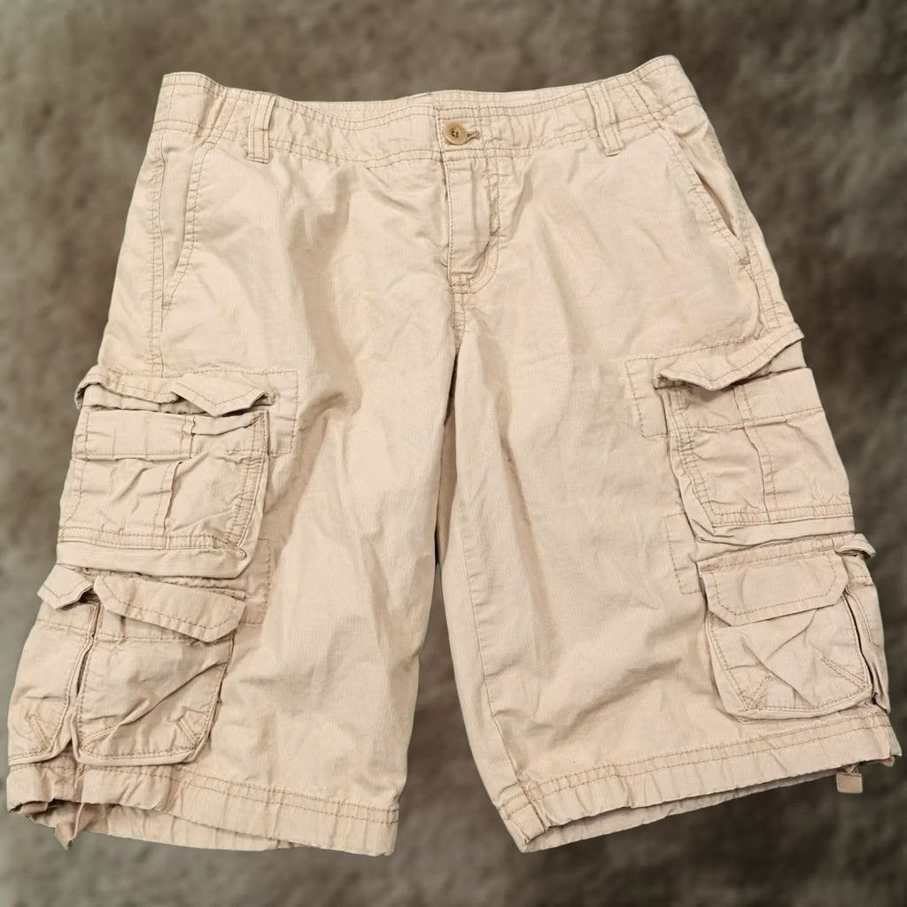 Gap Gap Cargo Shorts Womens Size 2 Beige 100% Cotton Drawstring Size 26" / US 2 / IT 38 - 1 Thumbnail