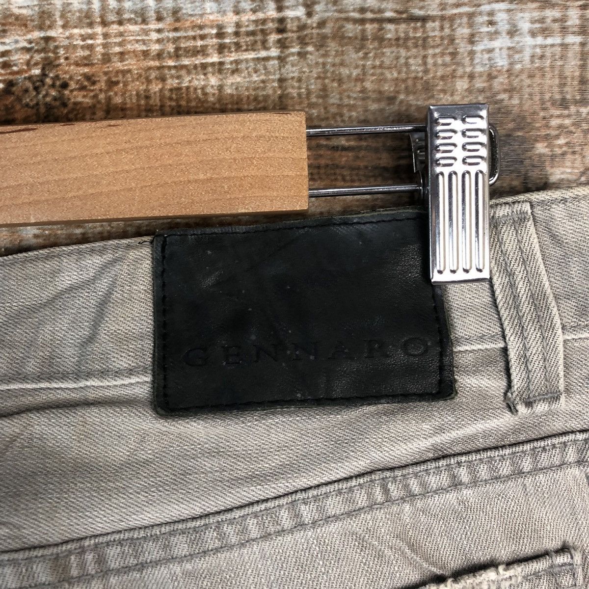 Japanese Brand DL Gennaro Jeans Grey Distressed Denim Pants #C102 Size US 27 - 18 Thumbnail