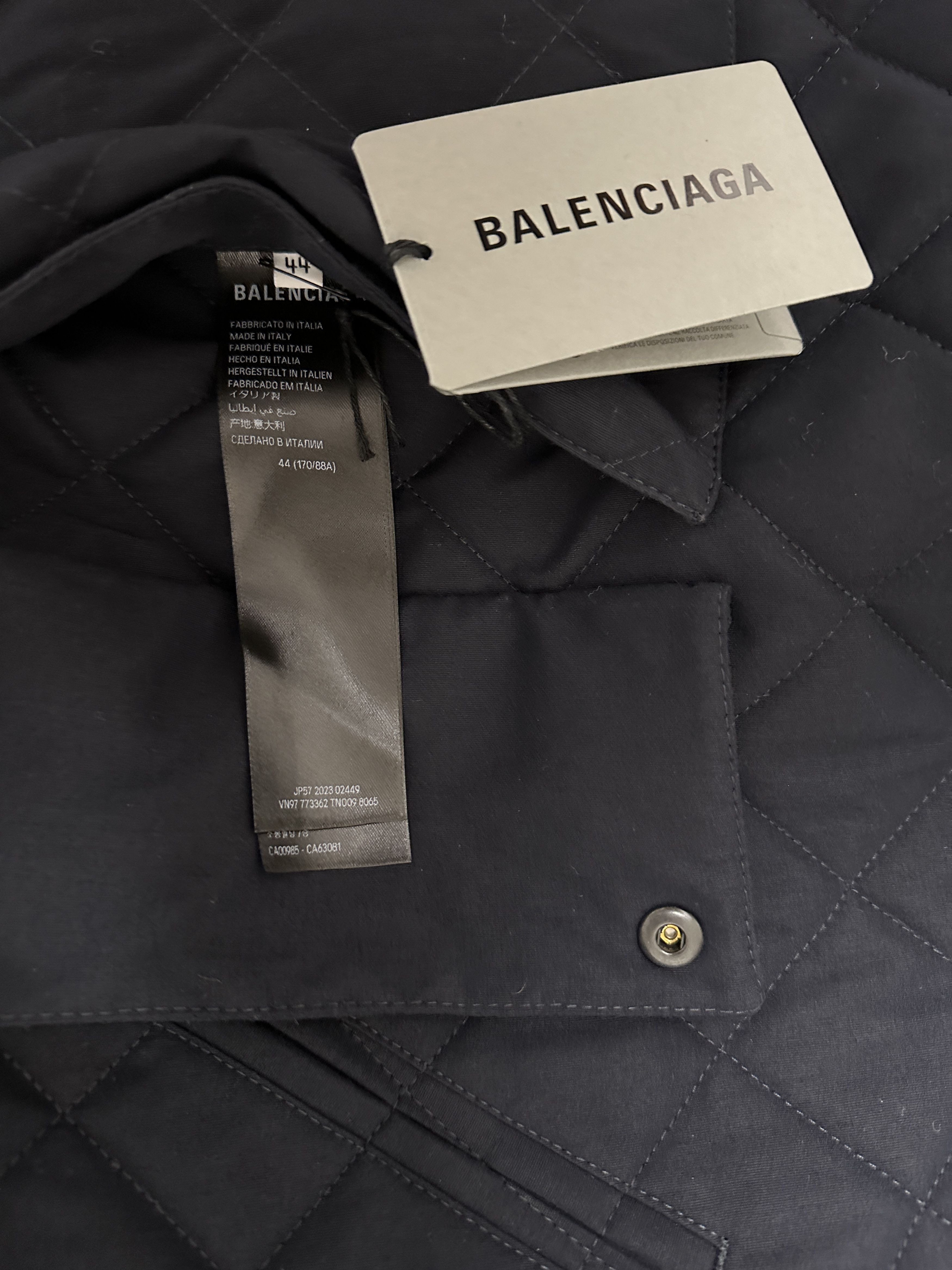 Balenciaga SP24 Layered quilted and check parka Size US S / EU 44-46 / 1 - 9 Thumbnail