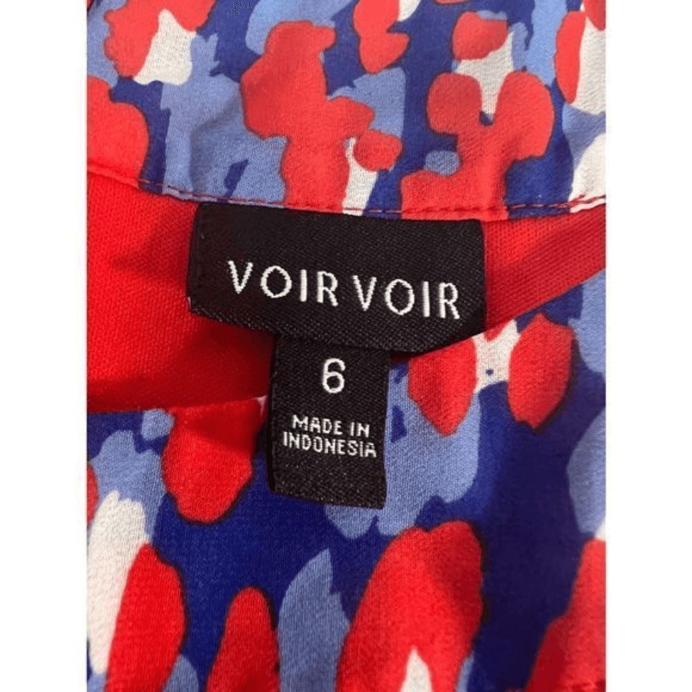 Other Voir Voir New York Womens Dress Size 6 Red Blue Abstract Pri Size S / US 4 / IT 40 - 5 Thumbnail
