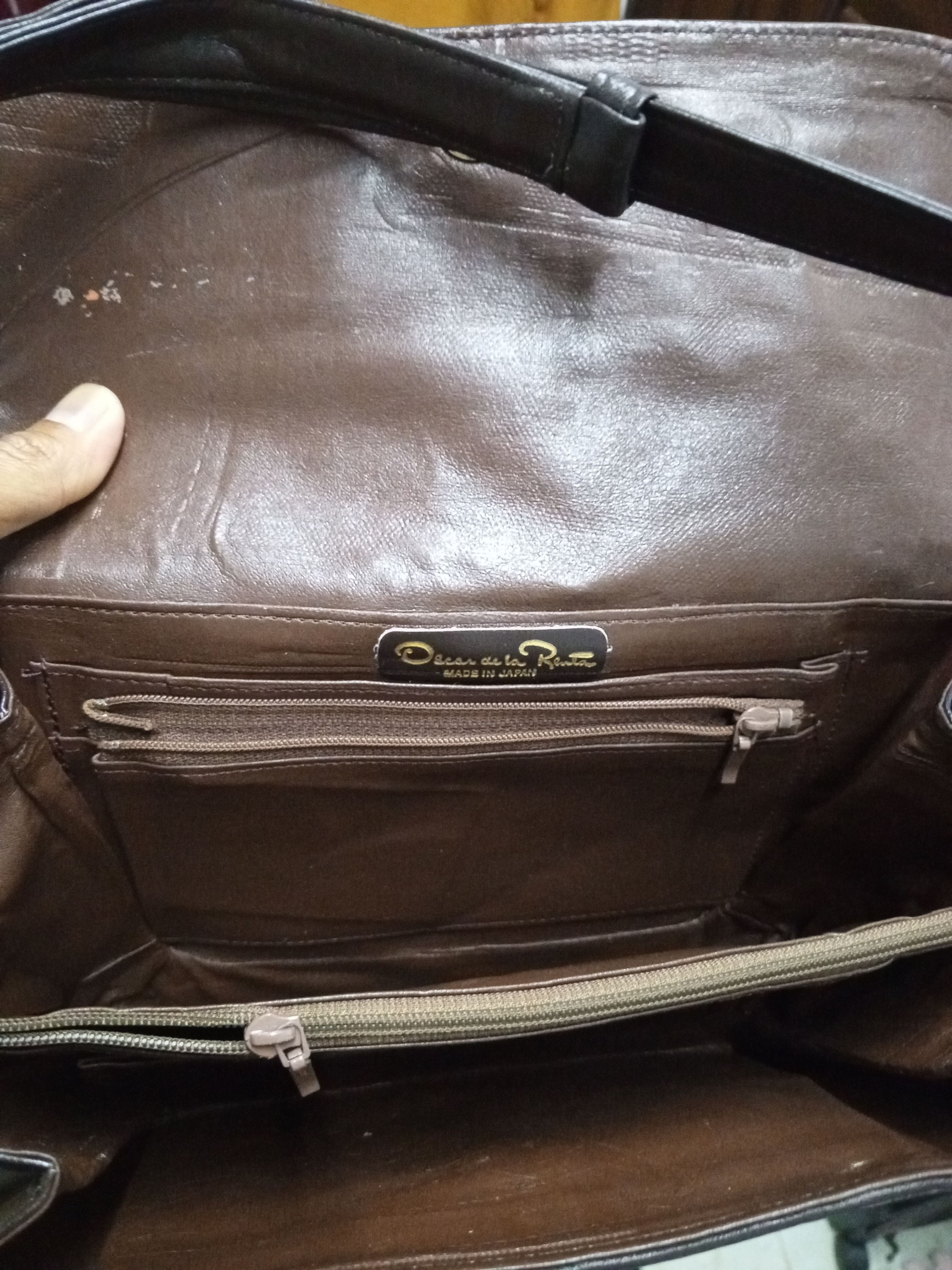 Oscar De La Renta Vintage Japan brand 🔥Oscar De La Renta Leather 🔥 Size ONE SIZE - 8 Thumbnail