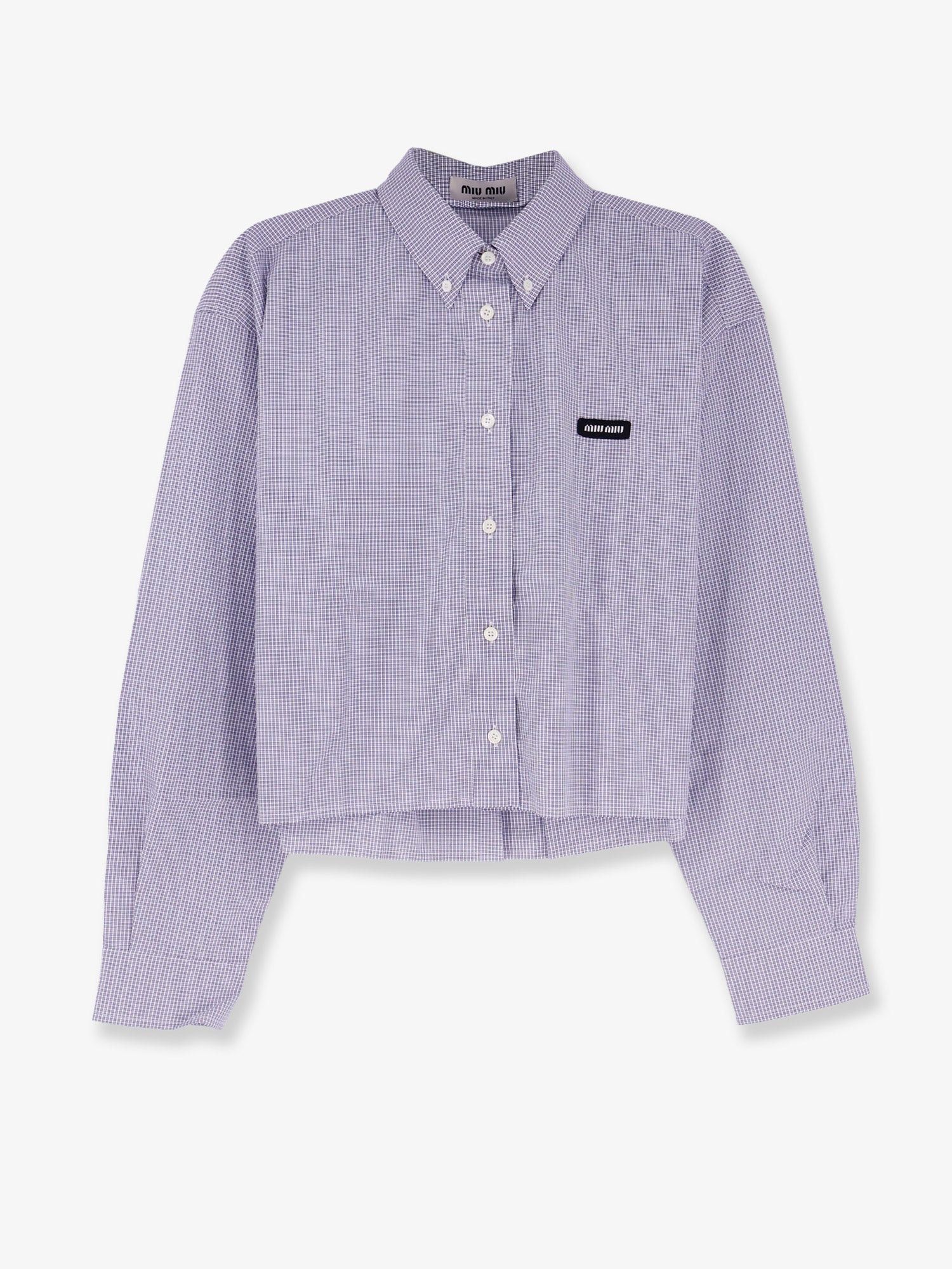 Miu Miu Pin Check Cotton Shirt Size M / US 6-8 / IT 42-44 - 1 Thumbnail