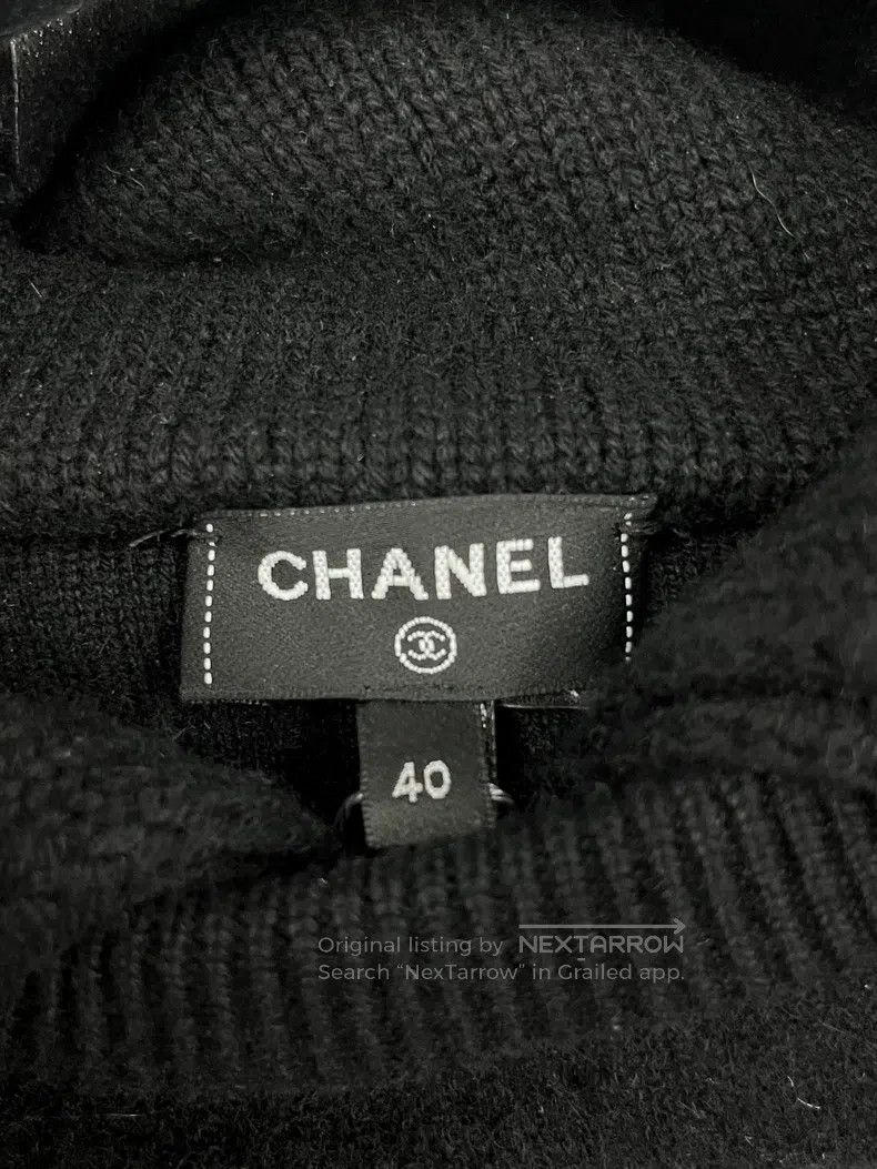 Chanel Chanel Ski Series Black Pearl Double C Large Logo Cashmere Size S / US 4 / IT 40 - 4 Thumbnail